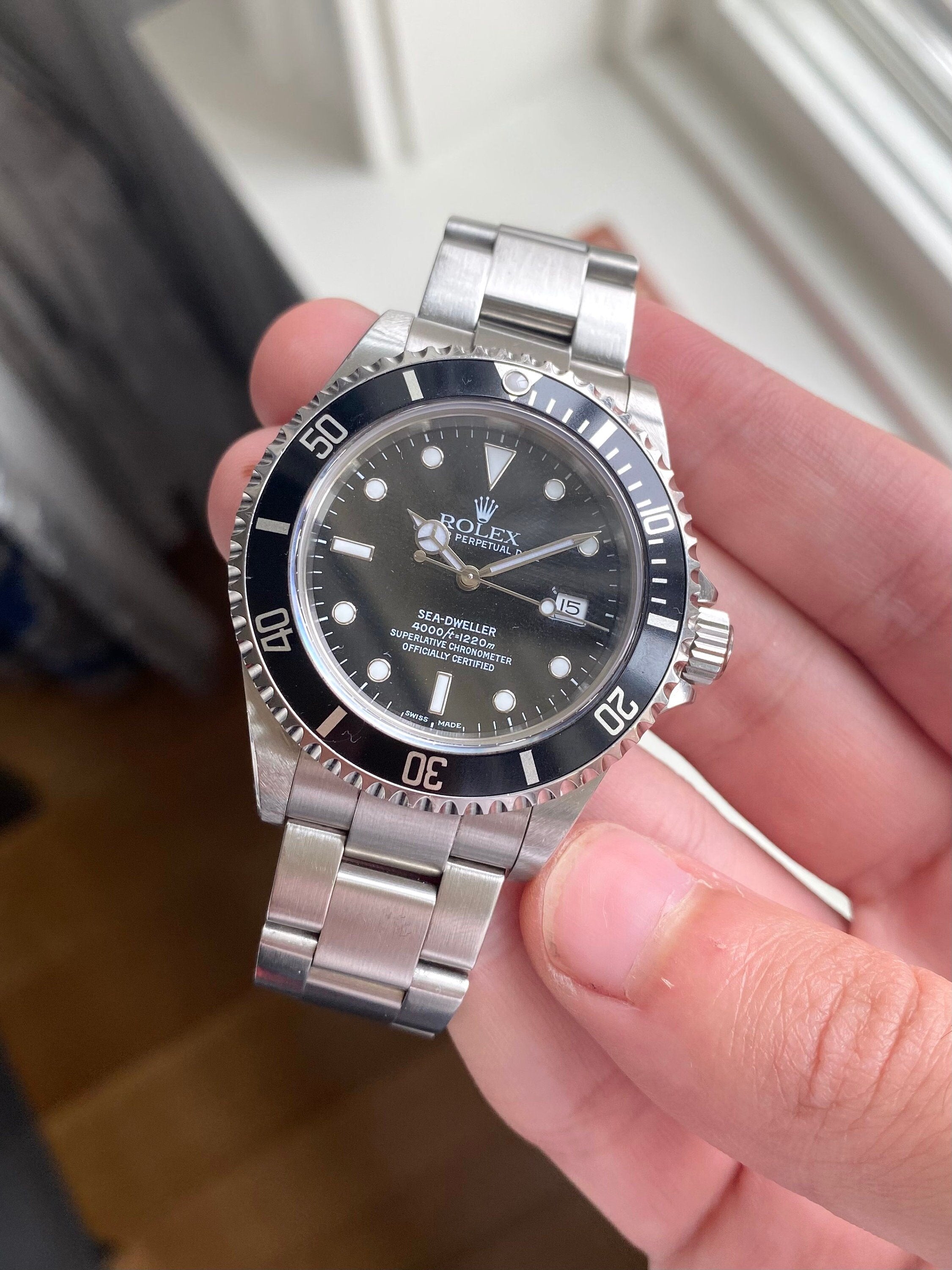 Rolex Sea Dweller Reference 16600 90s 40mm Black Dial Automatic Watch