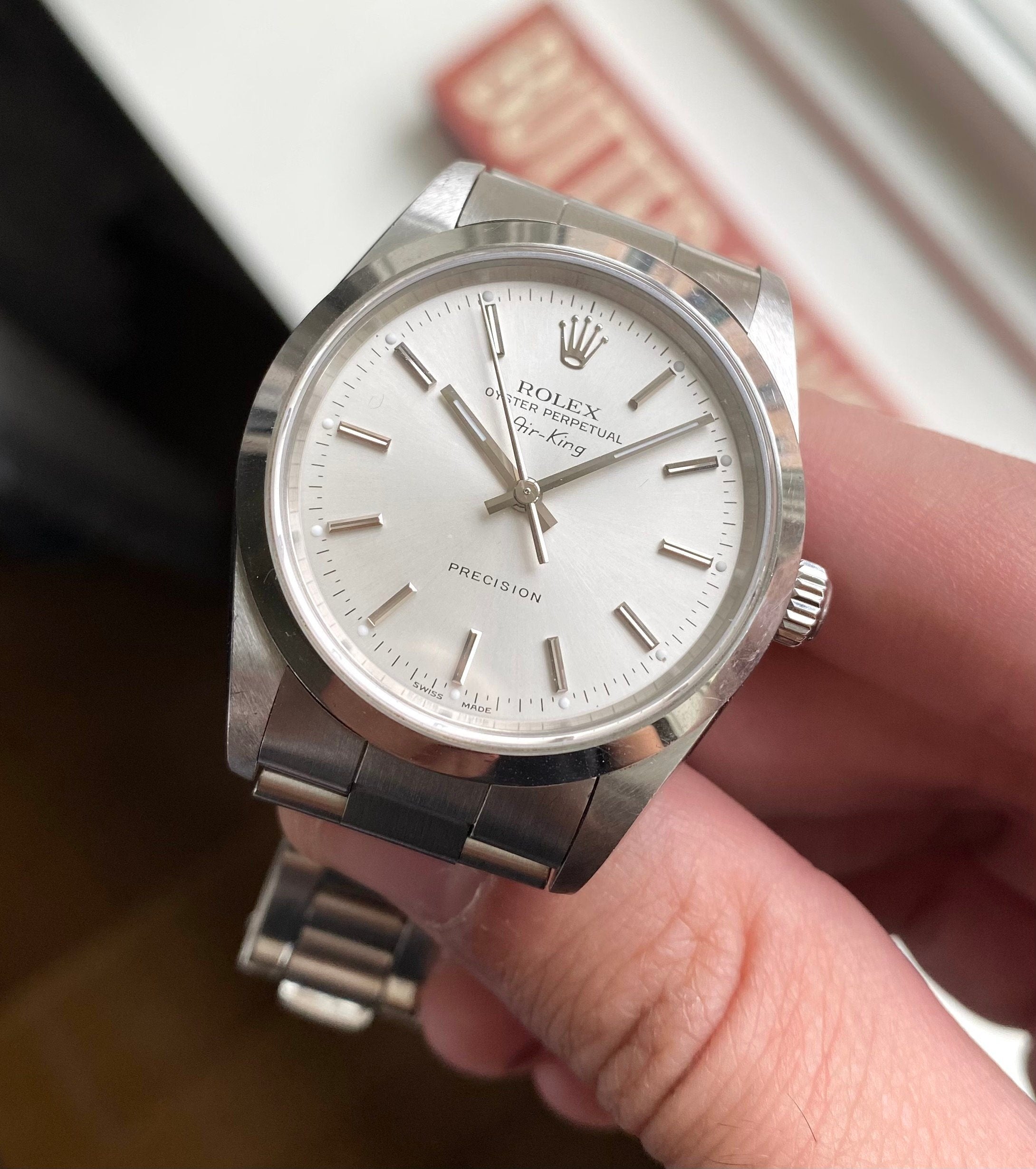 Rolex Air-King OP Silver Dial Automatic Ref 14000 w/ Papers Watch