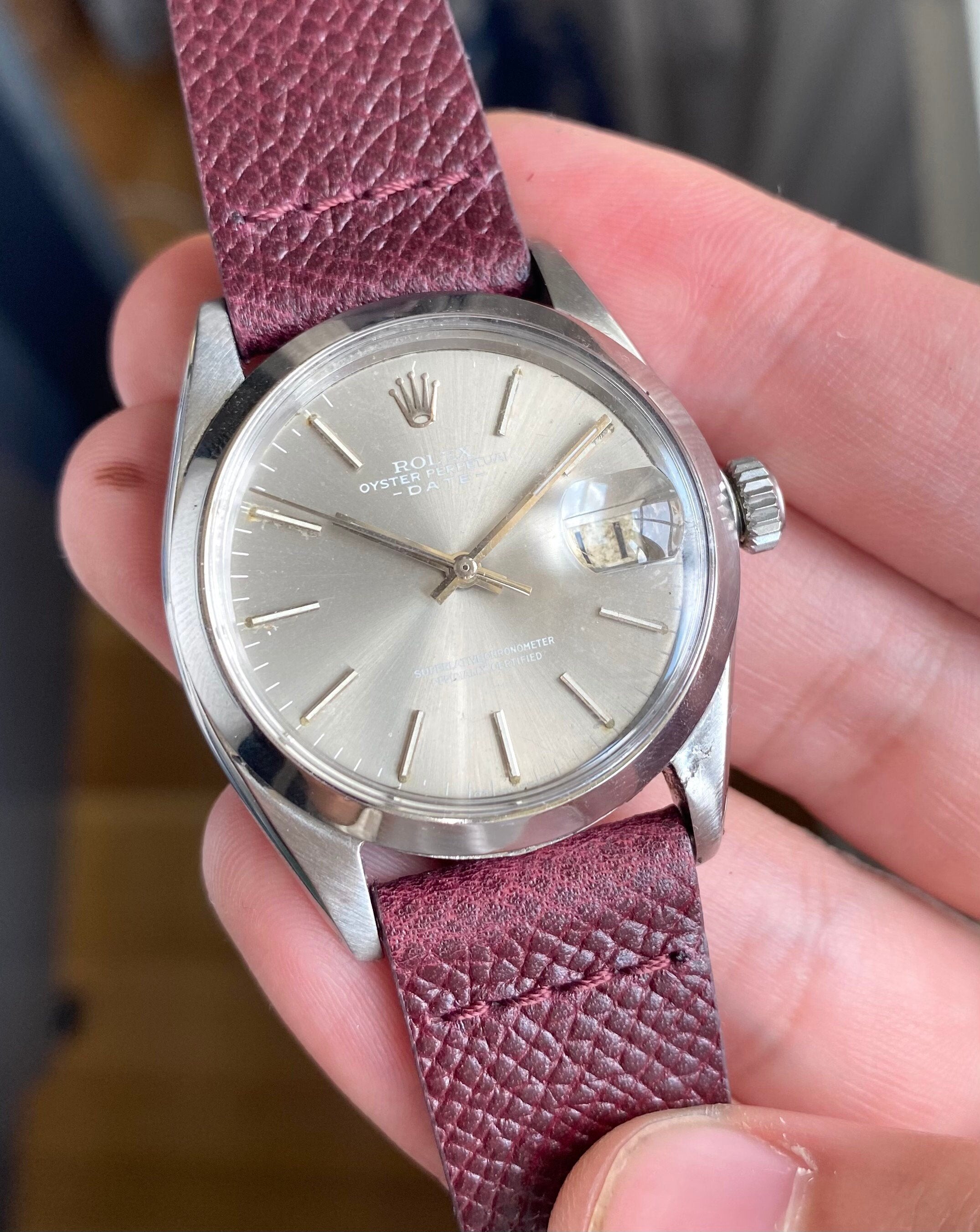 Vintage Rolex Oysterperpetual Date Automatic Ref.1500 Grey Sigma Dial Watch