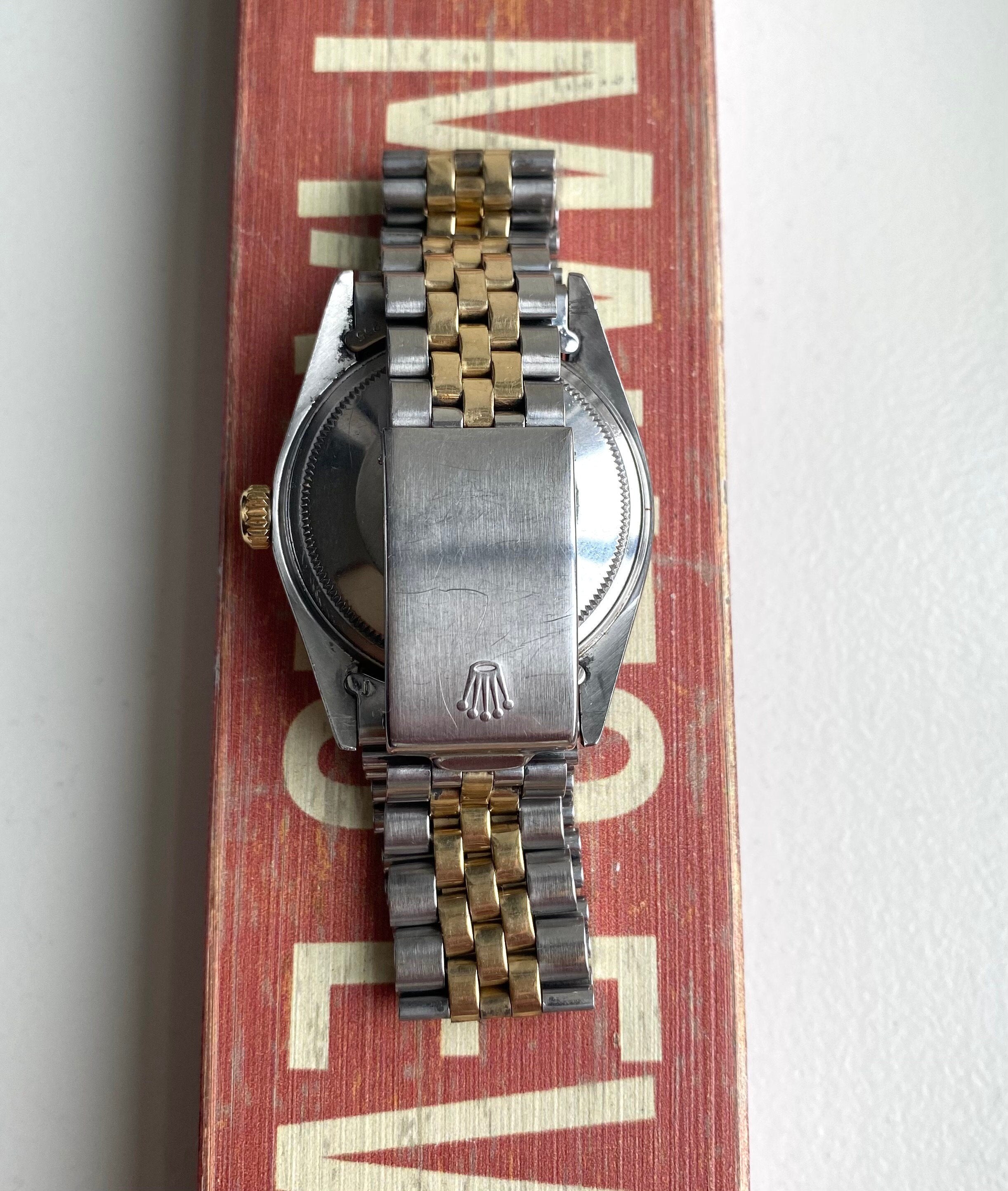 Vintage Rolex Datejust Ref 1601 70s Automatic Two Tone Champagne Dial 36mm Watch