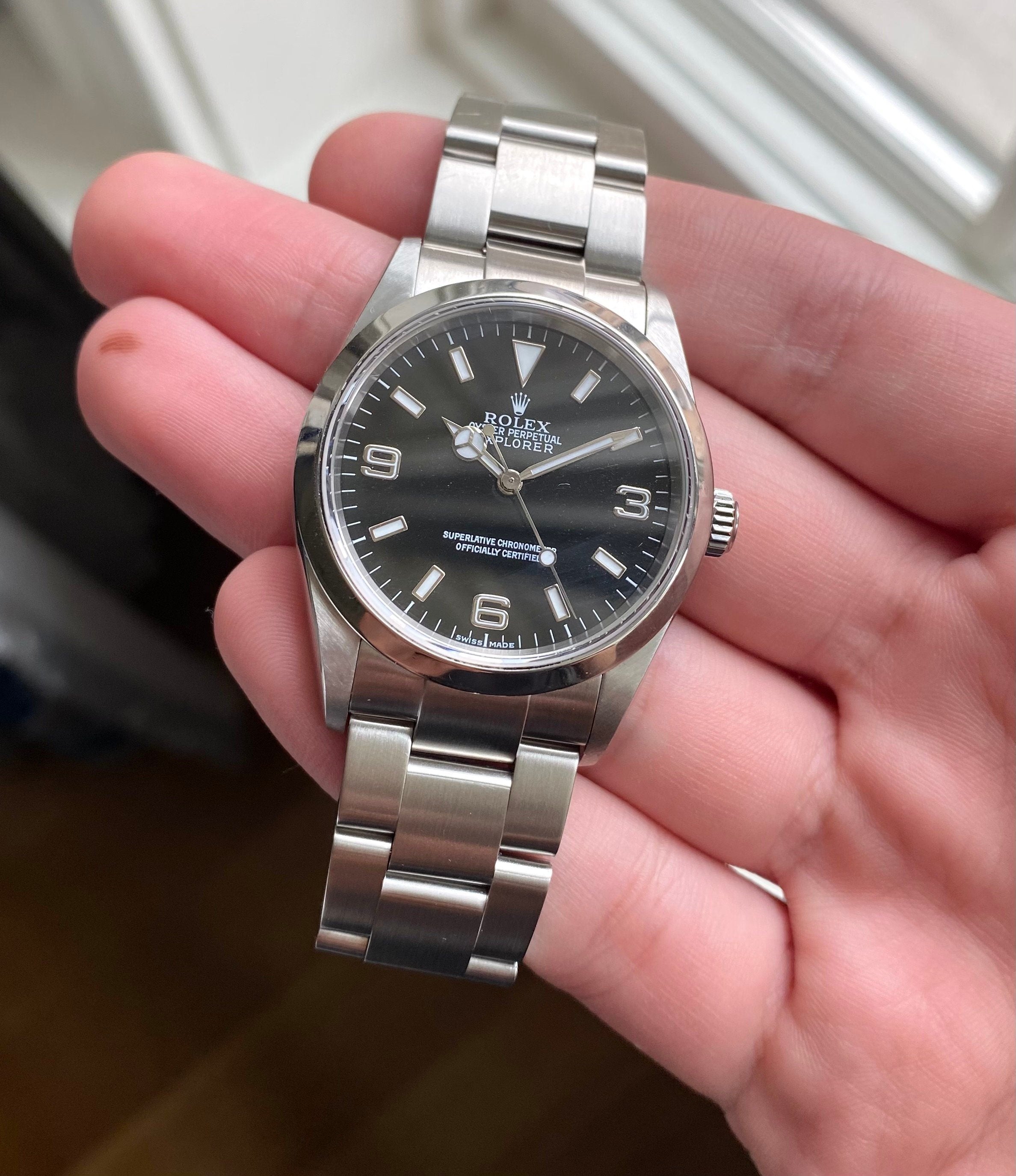 Rolex Explorer Reference 114270 2000s Black Dial 36mm Oyster Case w/ Box and Papers