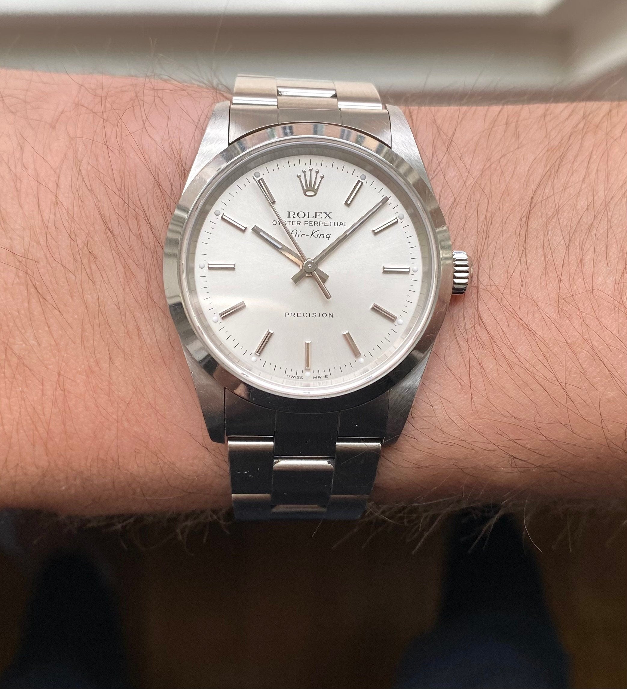 Rolex Air-King OP Silver Dial Automatic Ref 14000 w/ Papers Watch