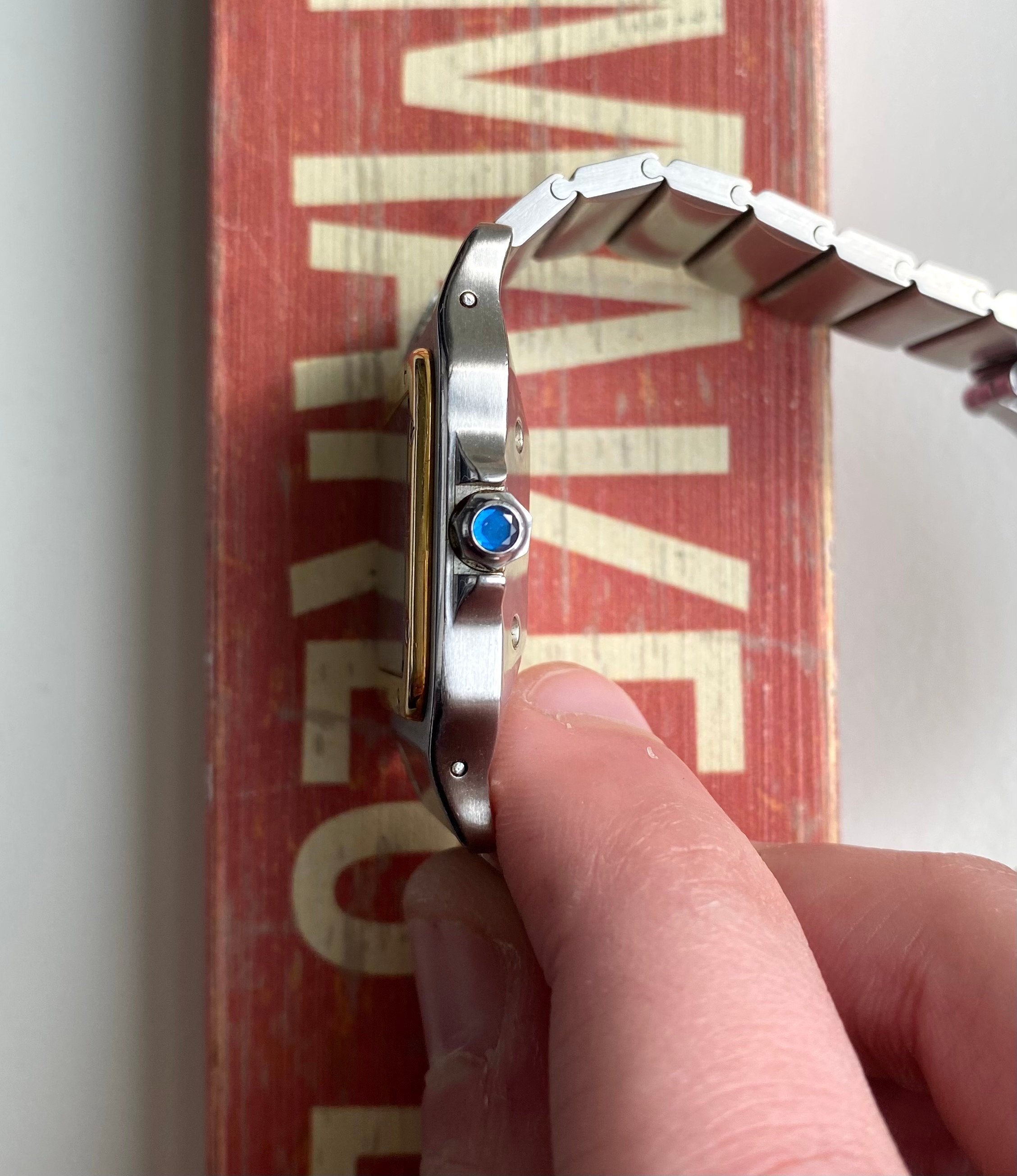 Cartier Santos 80s Vintage Automatic Two Tone White Roman Numeral Dial