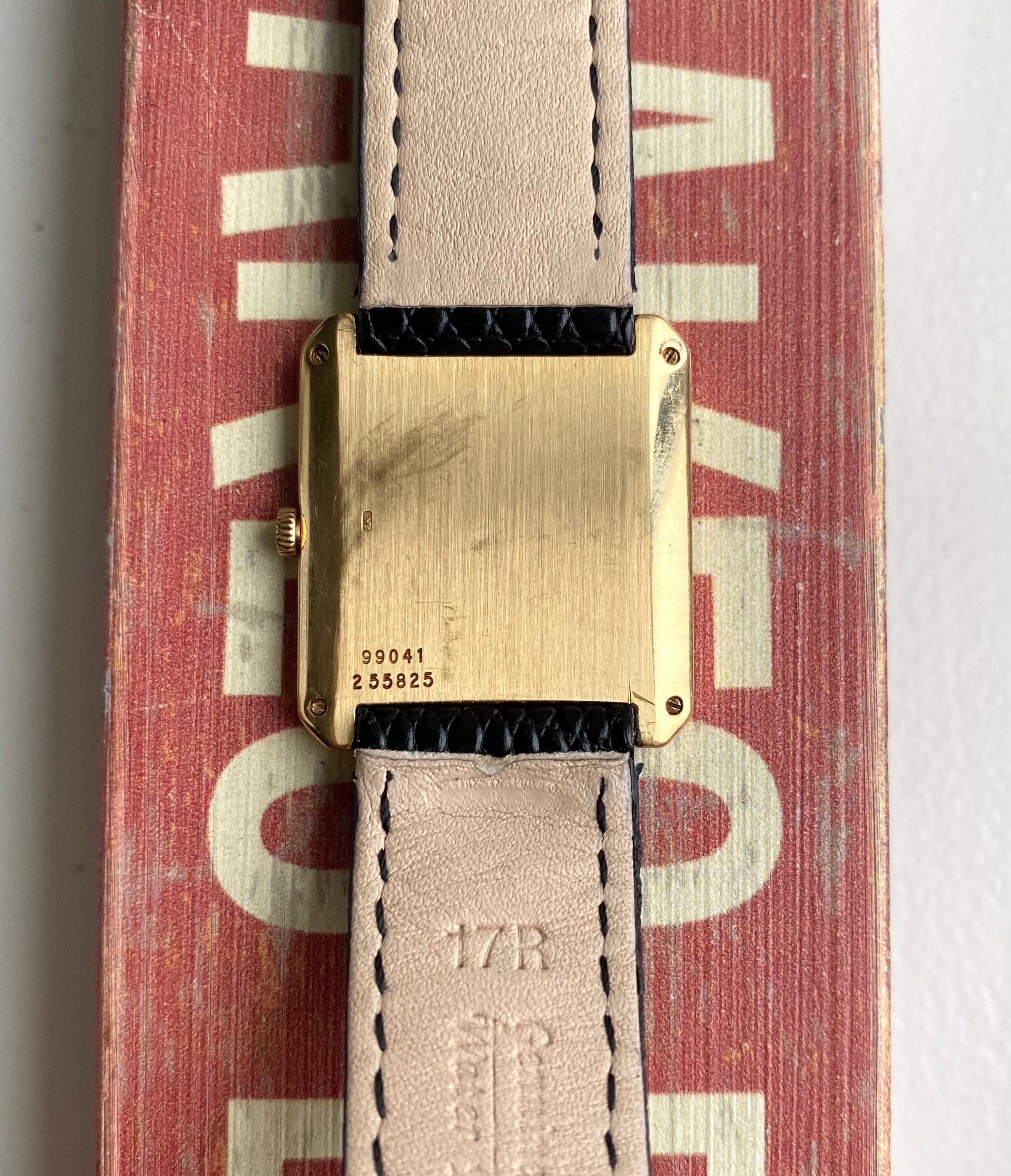 Ref 99041 Piaget Vintage Manual Wind 18K Yellow Gold Black Dial Square Case