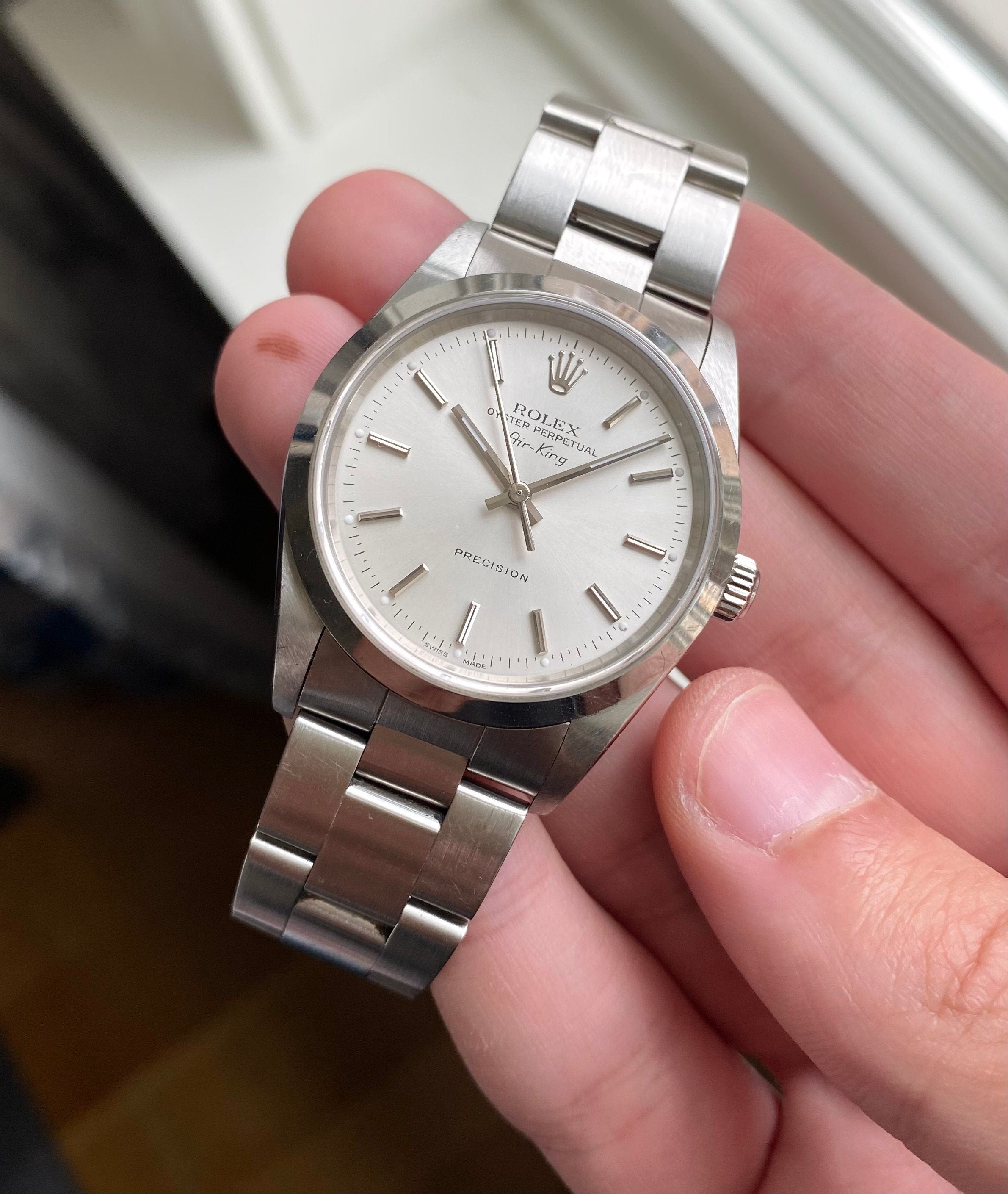 Rolex Air-King OP Silver Dial Automatic Ref 14000 w/ Papers Watch