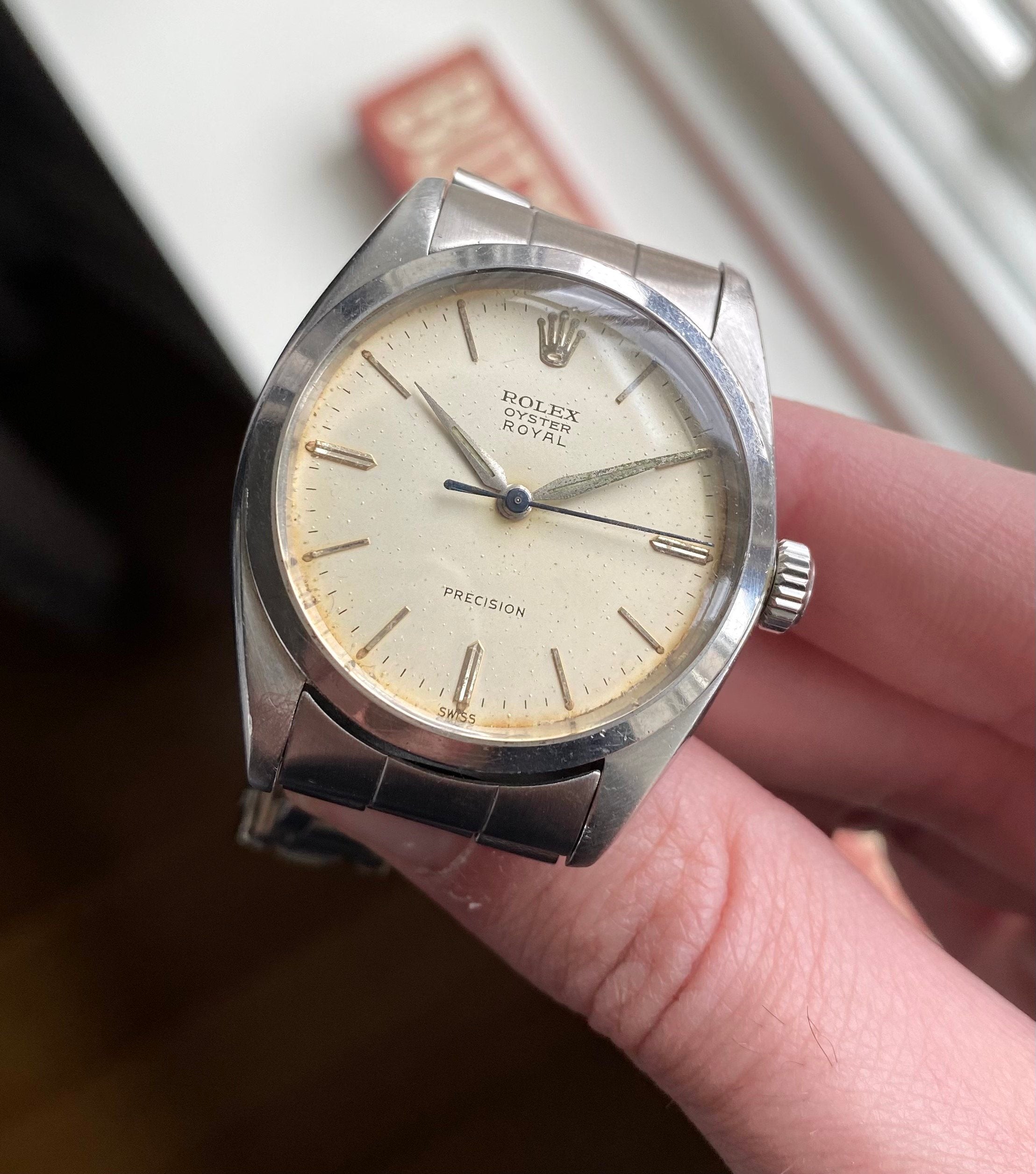 Vintage Rolex Oysterroyal Ref 6427 Manual Wind Cream Dial Serviced Watch