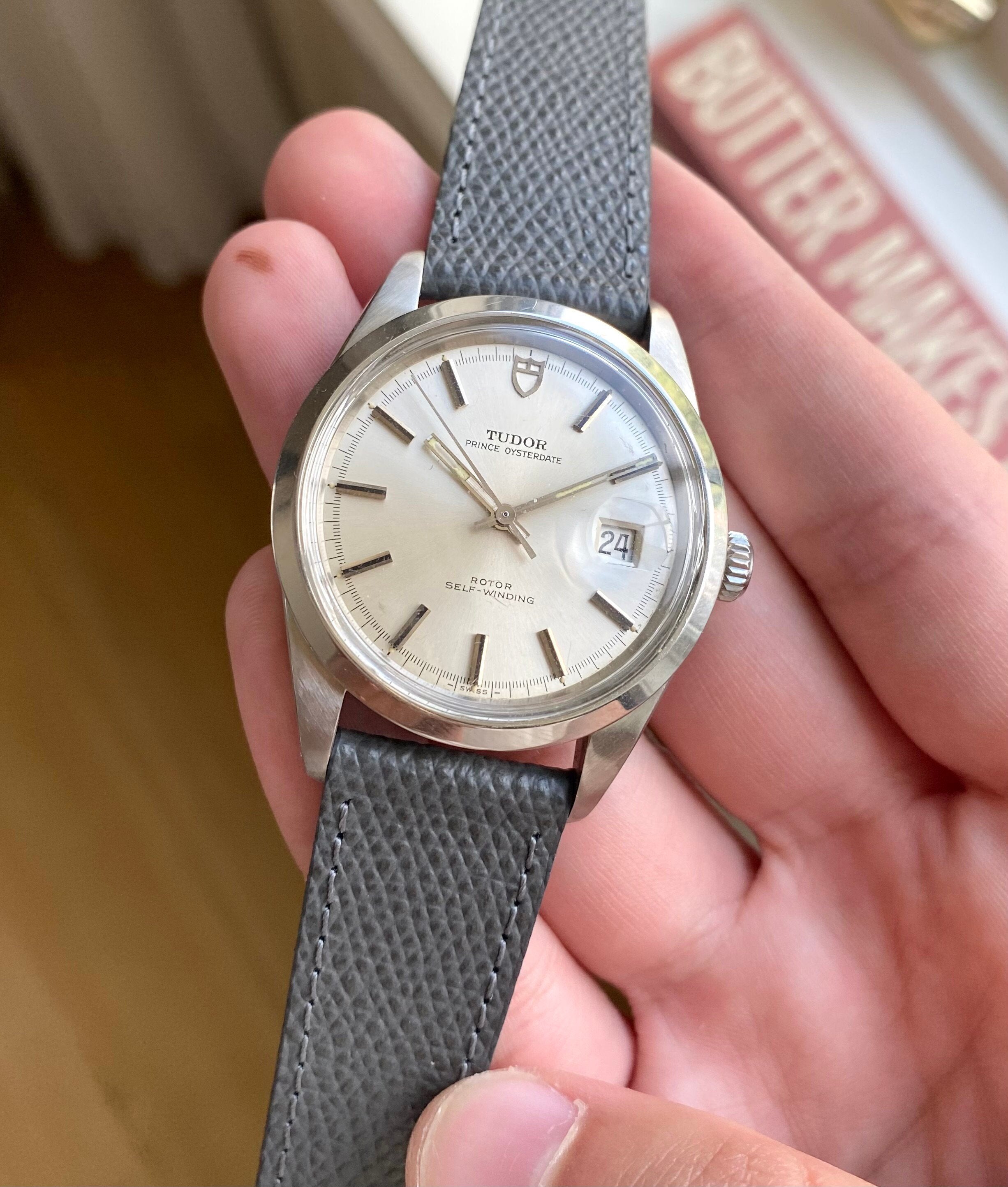 Vintage Tudor 70s Prince Oysterdate Jumbo 38mm Vintage Automatic Silver Dial Watch