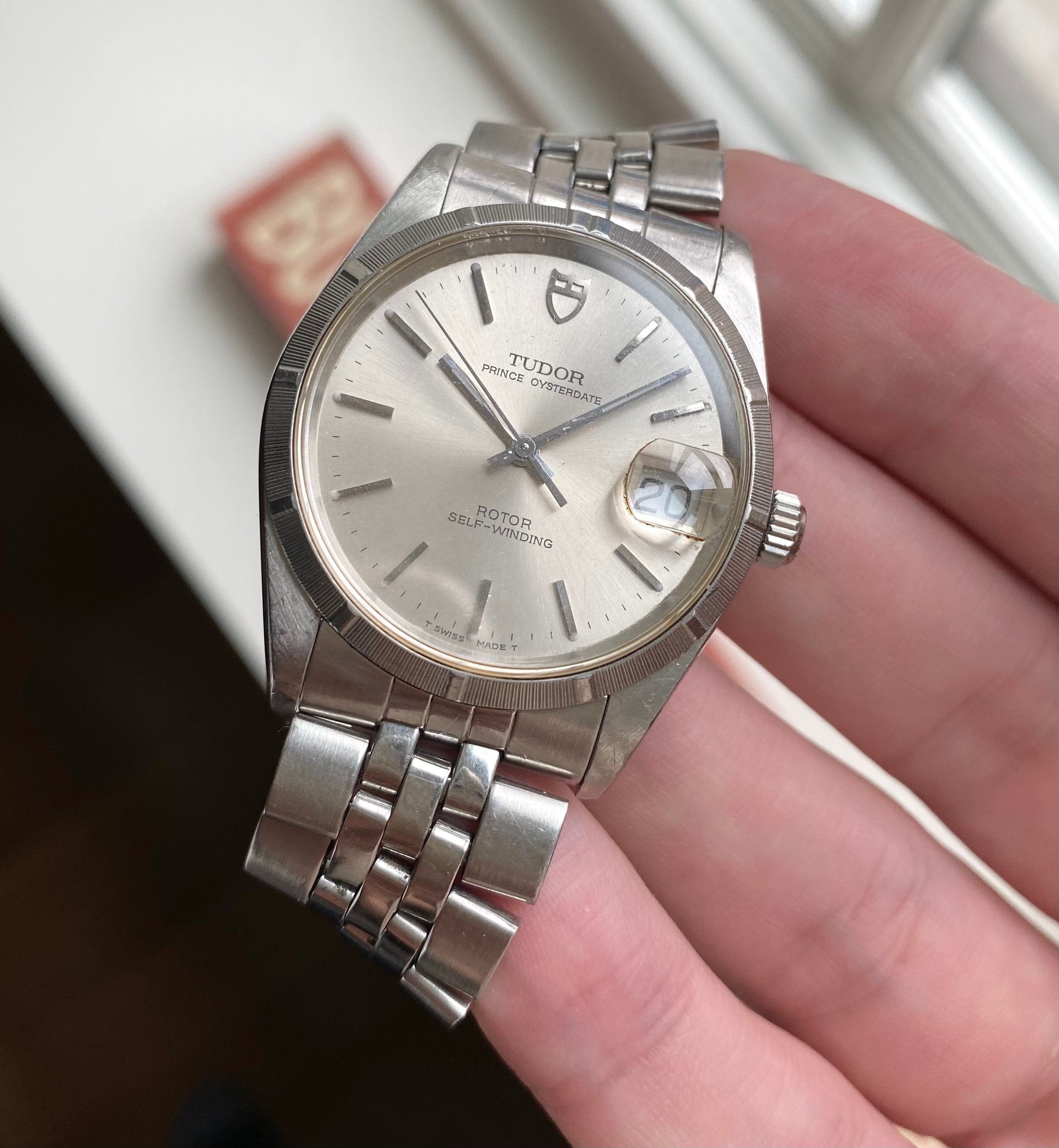 Tudor Prince Oysterdate 90s Ref 74010 Automatic Silver Dial Quickset Steel Watch