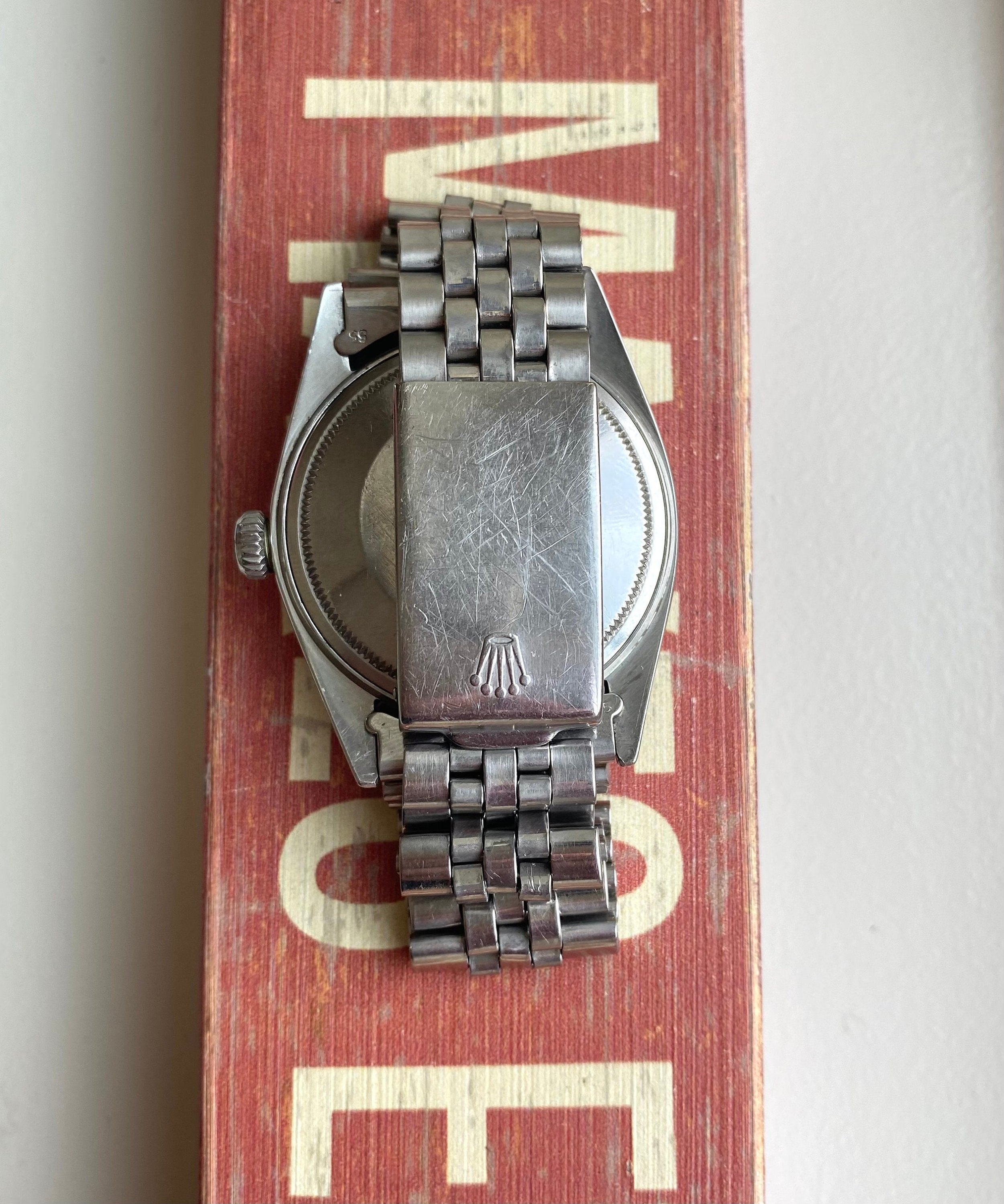 Vintage Rolex Datejust 1601 70s Automatic Silver Linen Dial Watch