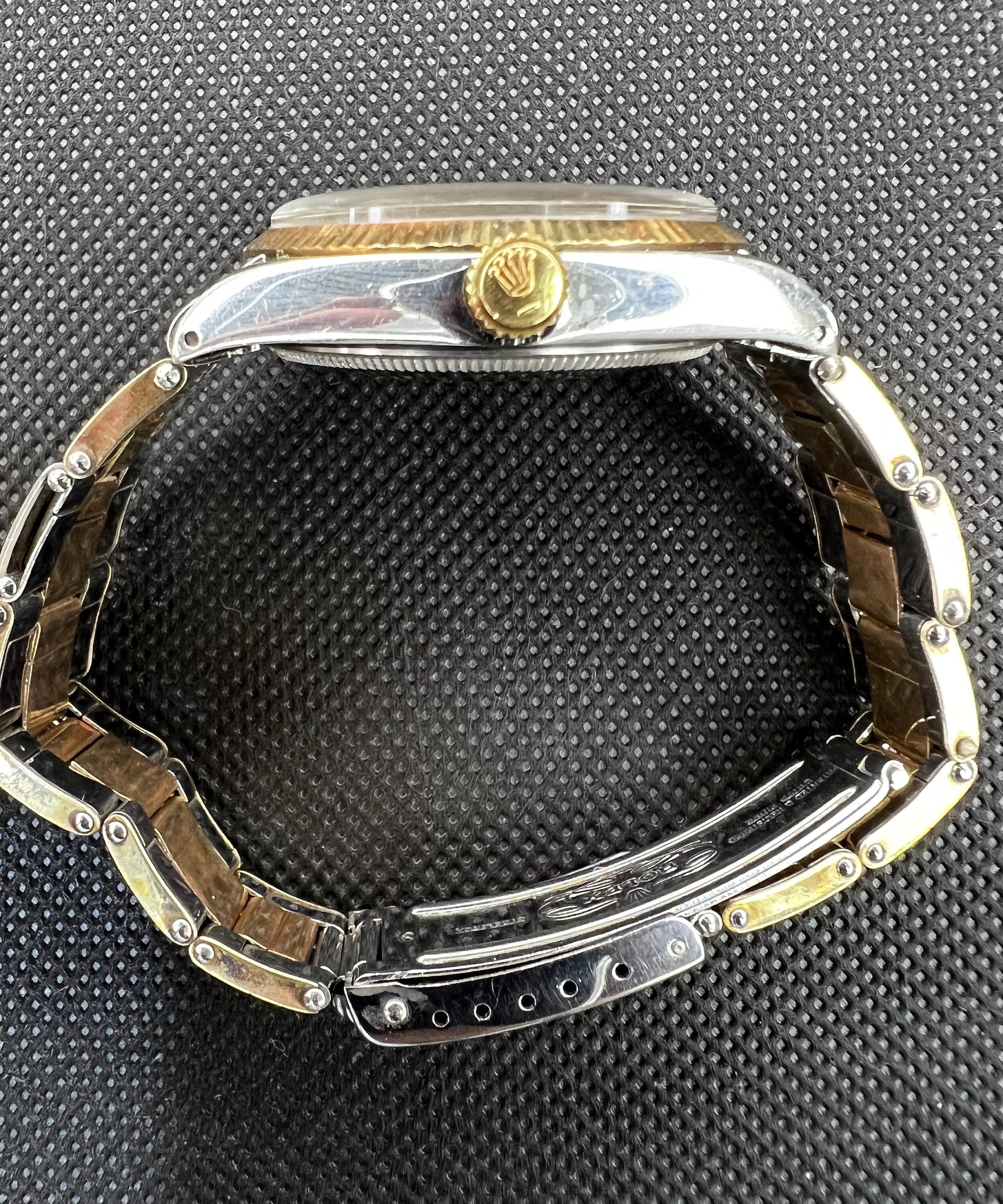 Rolex Oyster Perpetual 1005 Vintage Automatic Silver Dial Two Tone Case