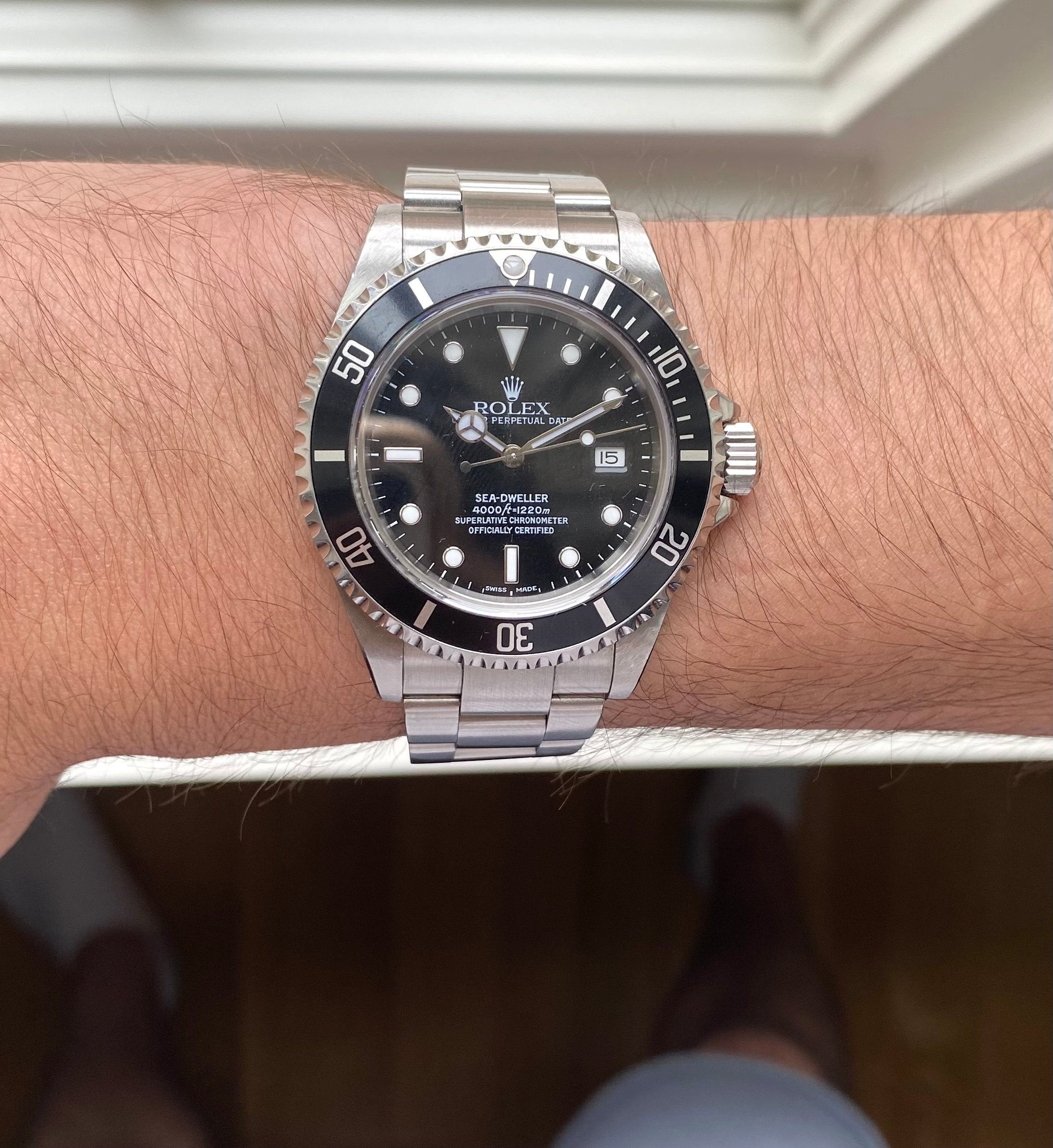 Rolex Sea Dweller Reference 16600 90s 40mm Black Dial Automatic Watch