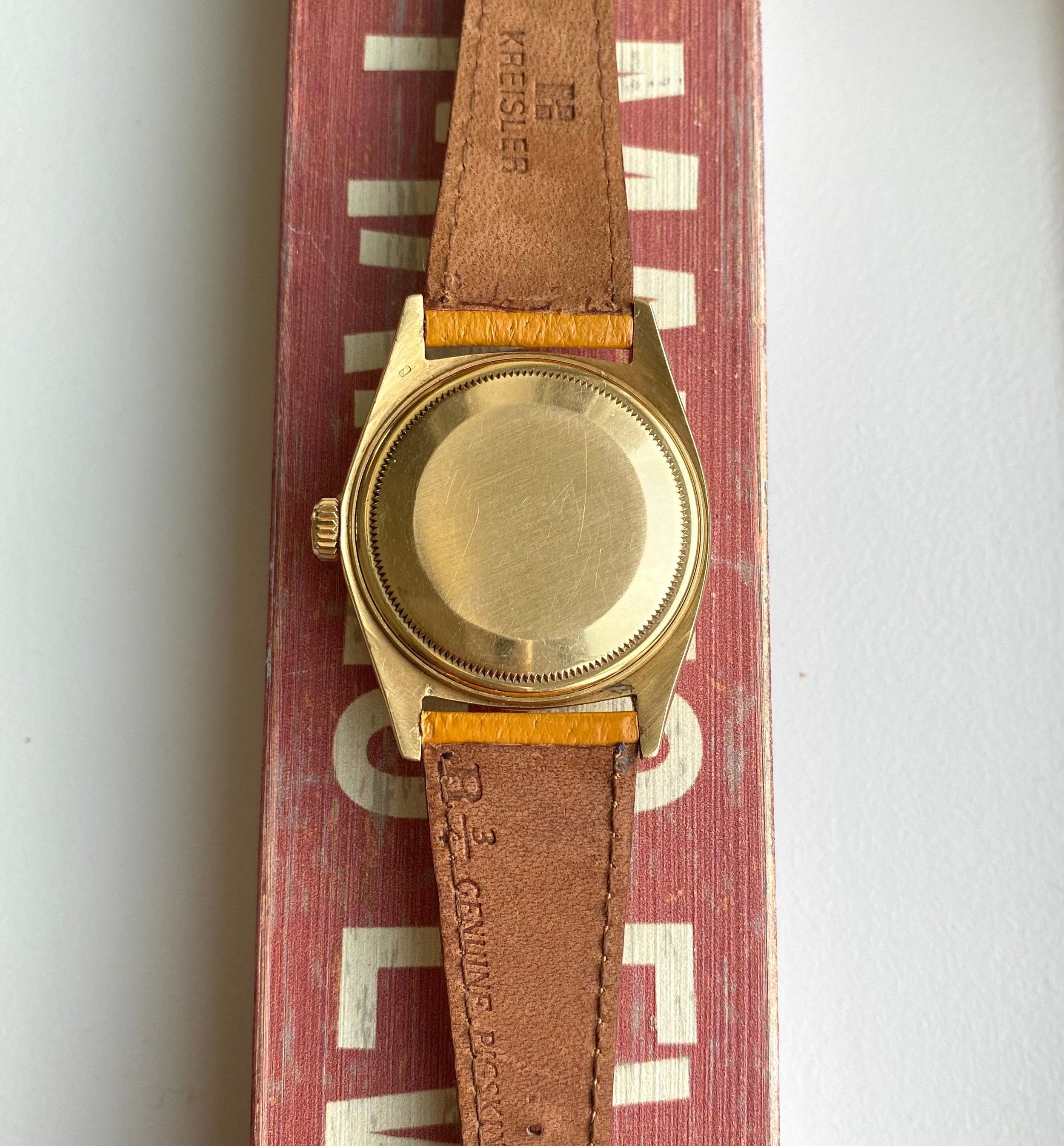 Vintage Rolex Datejust 14K Yellow Gold Ref 1601 Champagne Dial 36mm Watch