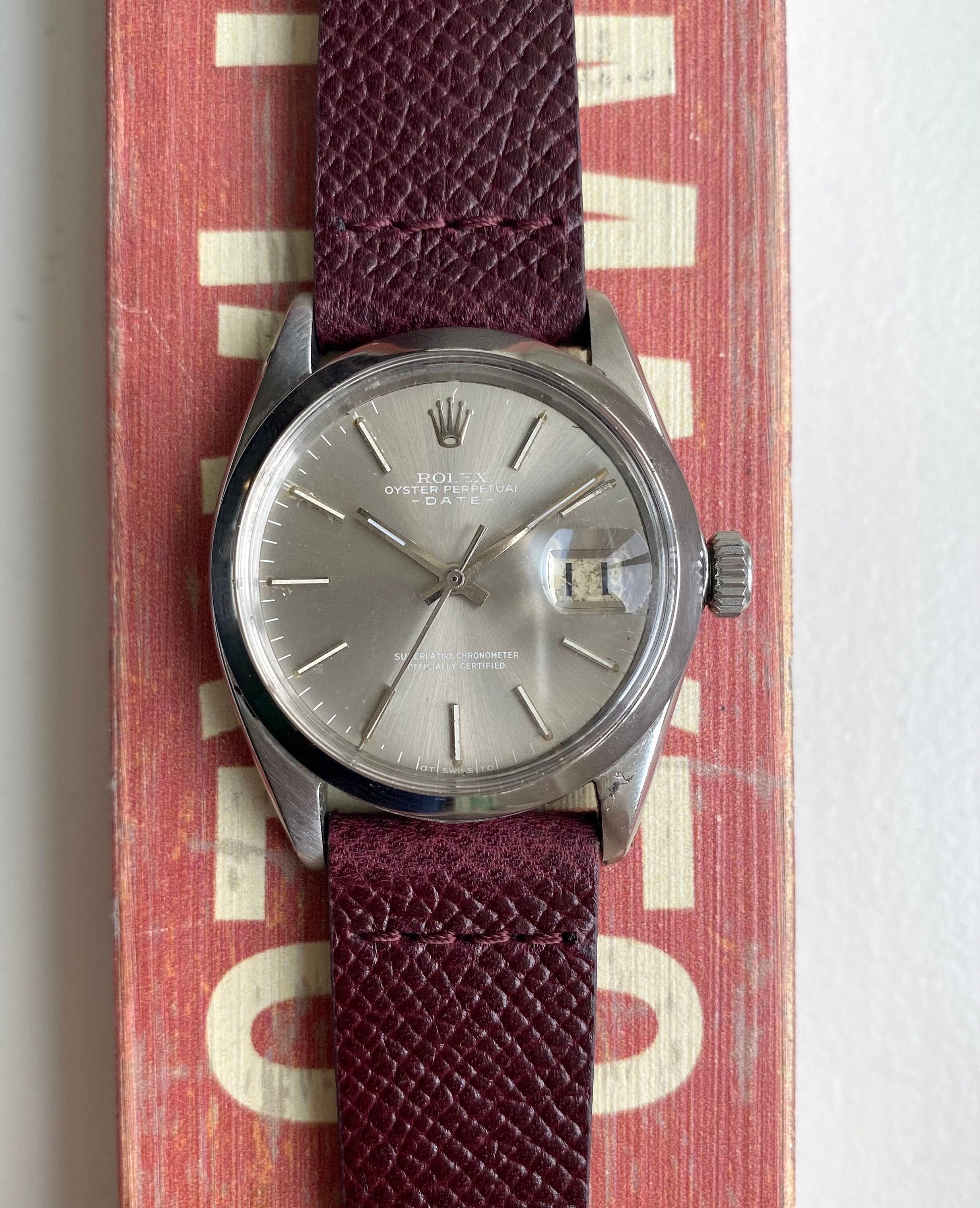 Vintage Rolex Oysterperpetual Date Automatic Ref.1500 Grey Sigma Dial Watch