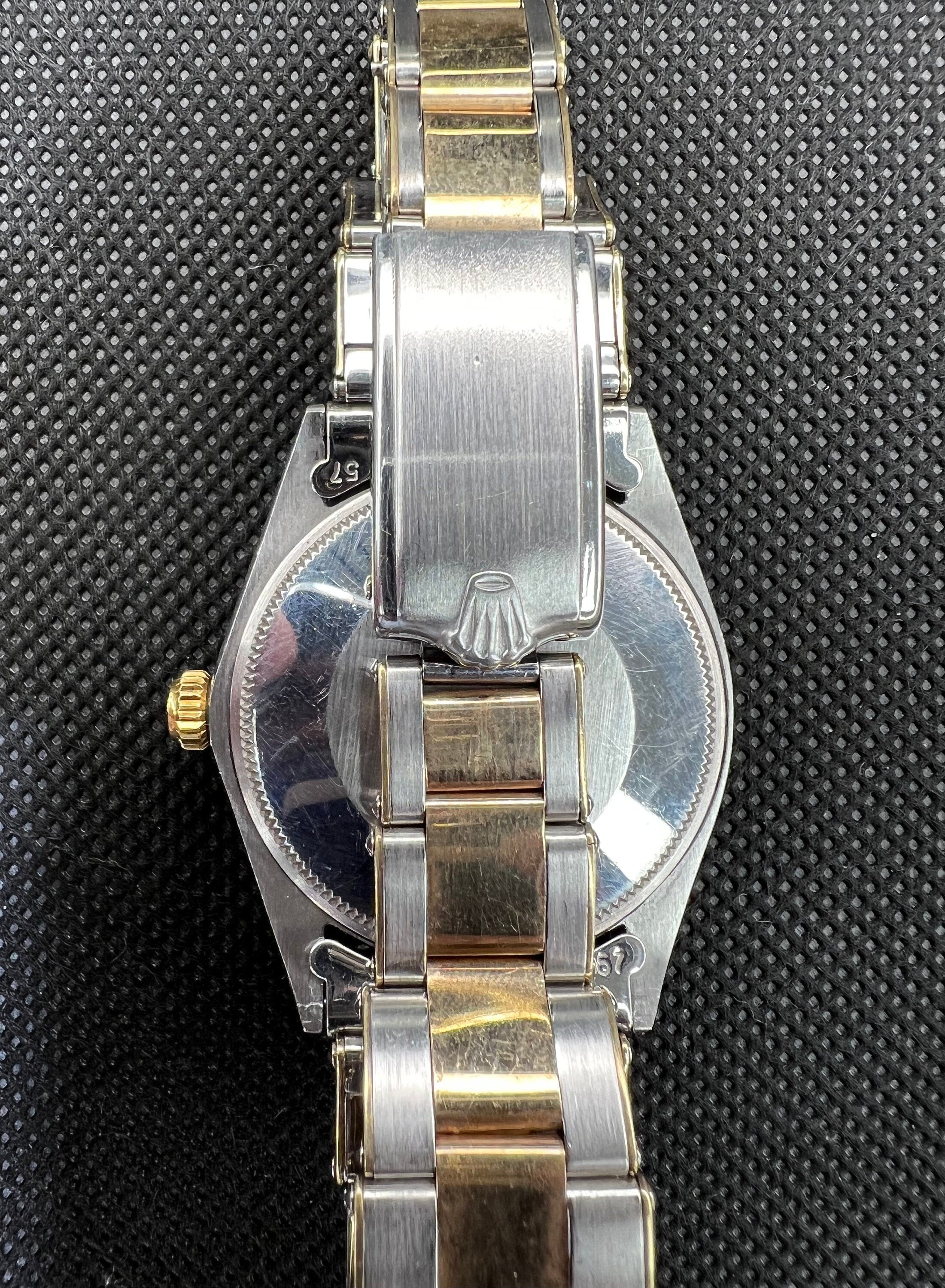 Rolex Oyster Perpetual 1005 Vintage Automatic Silver Dial Two Tone Case