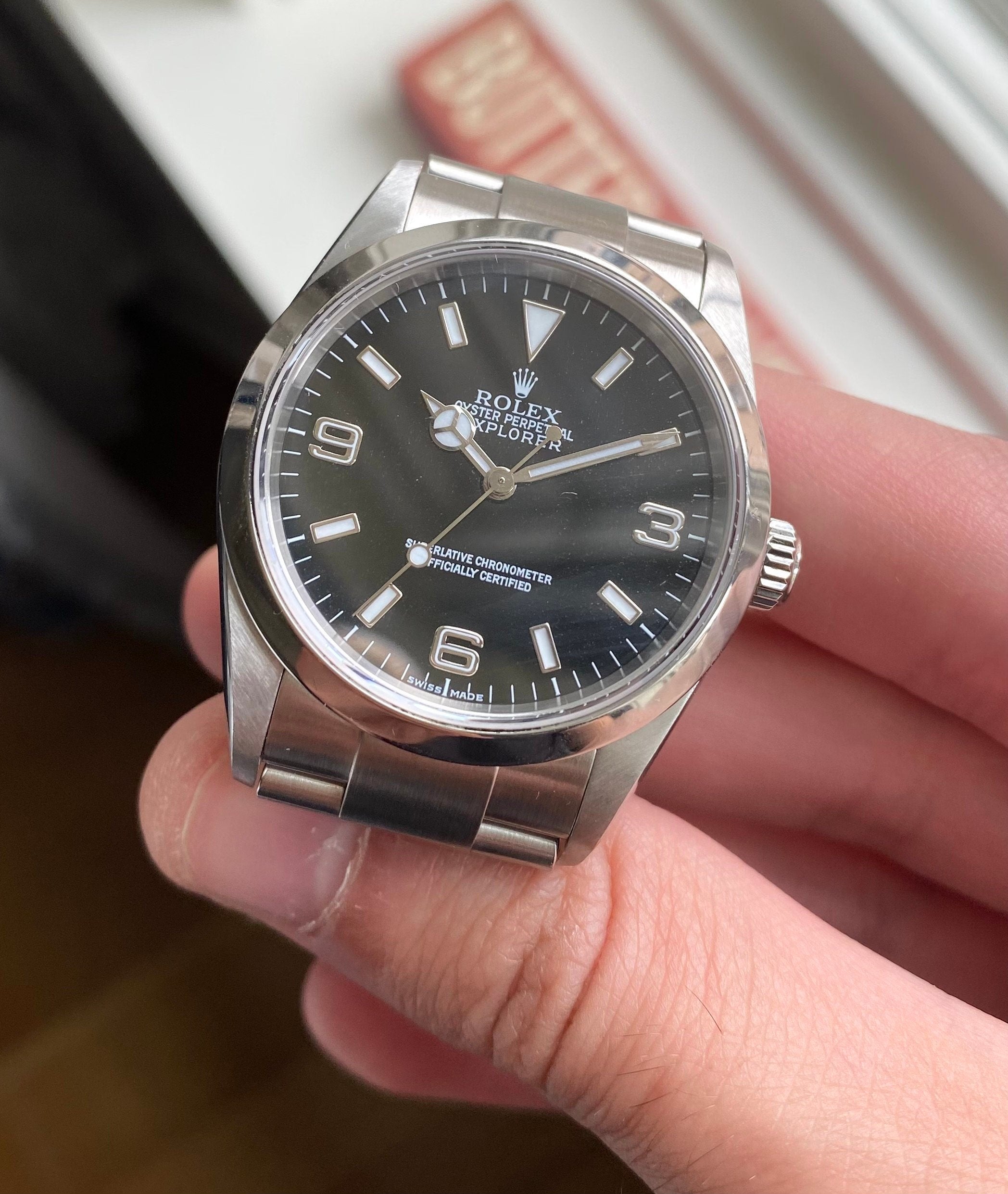 Rolex Explorer Reference 114270 2000s Black Dial 36mm Oyster Case w/ Box and Papers