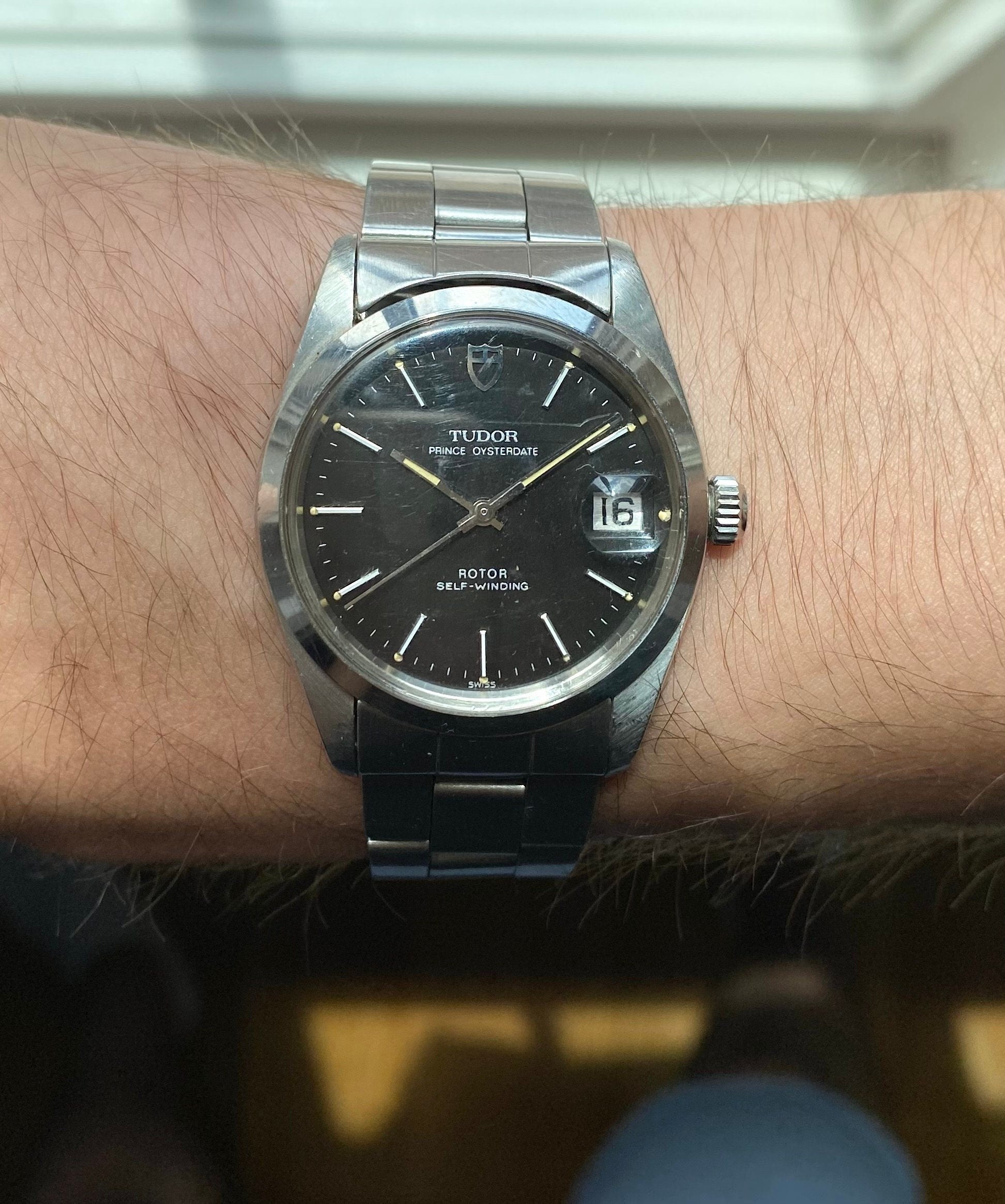 Vintage Tudor Prince Oysterdate 80s Ref 74000 Black Dial Automatic w/ Bracelet Watch