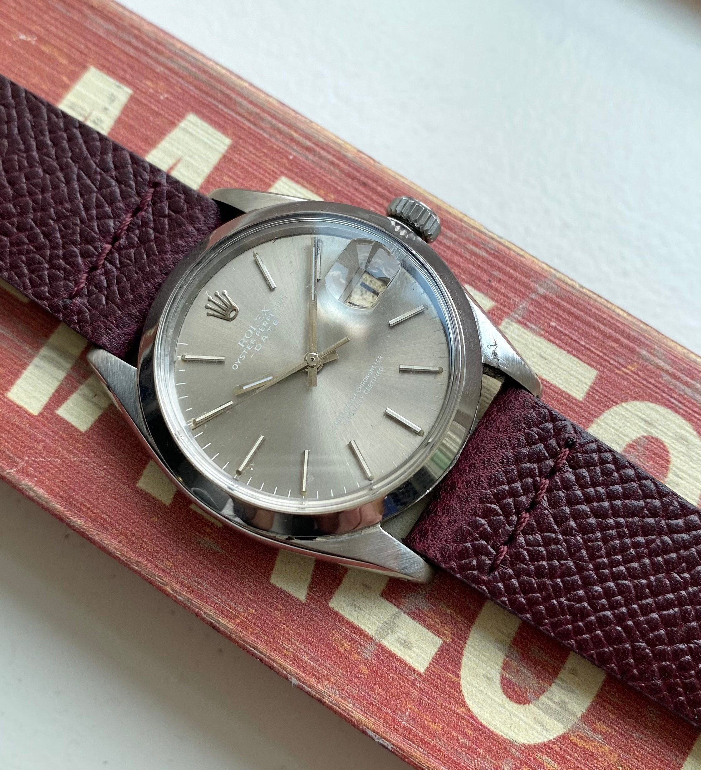 Vintage Rolex Oysterperpetual Date Automatic Ref.1500 Grey Sigma Dial Watch