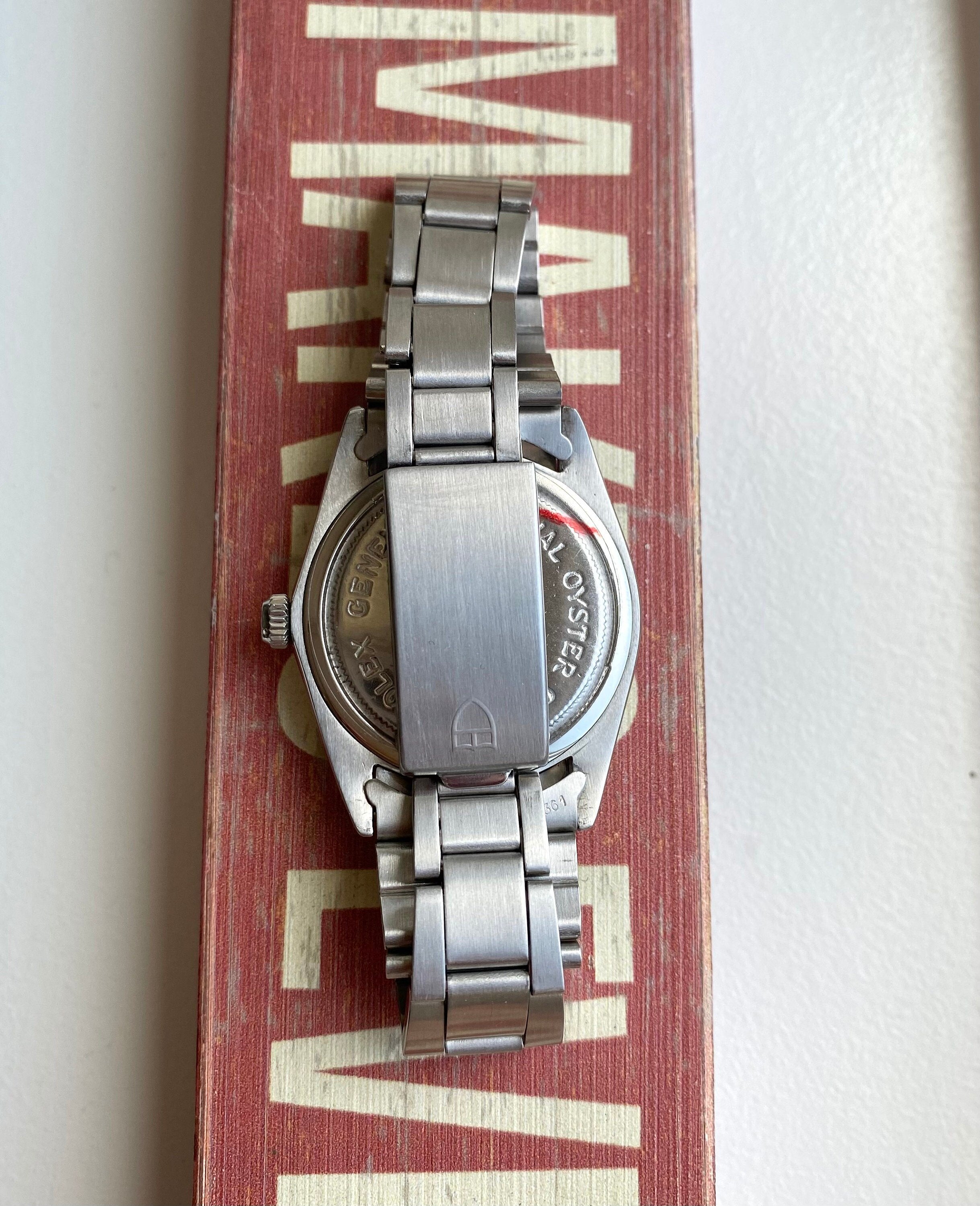 Vintage 60s Tudor Oysterdate Manual Wind Silver Rose Dial Oyster 34mm Watch