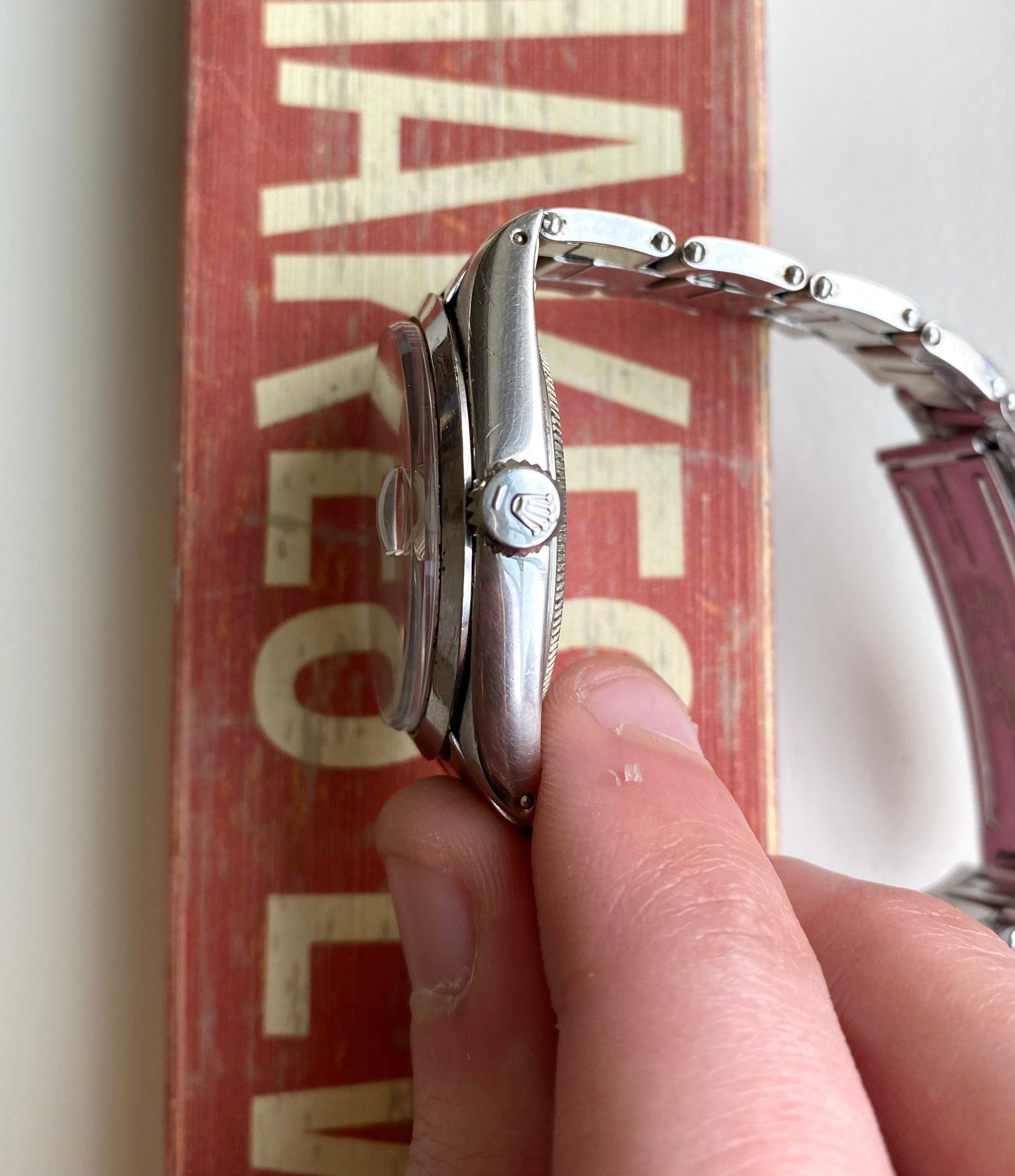 Vintage Rolex OP Date 70s Ref 1500 Silver Dial 34mm Watch