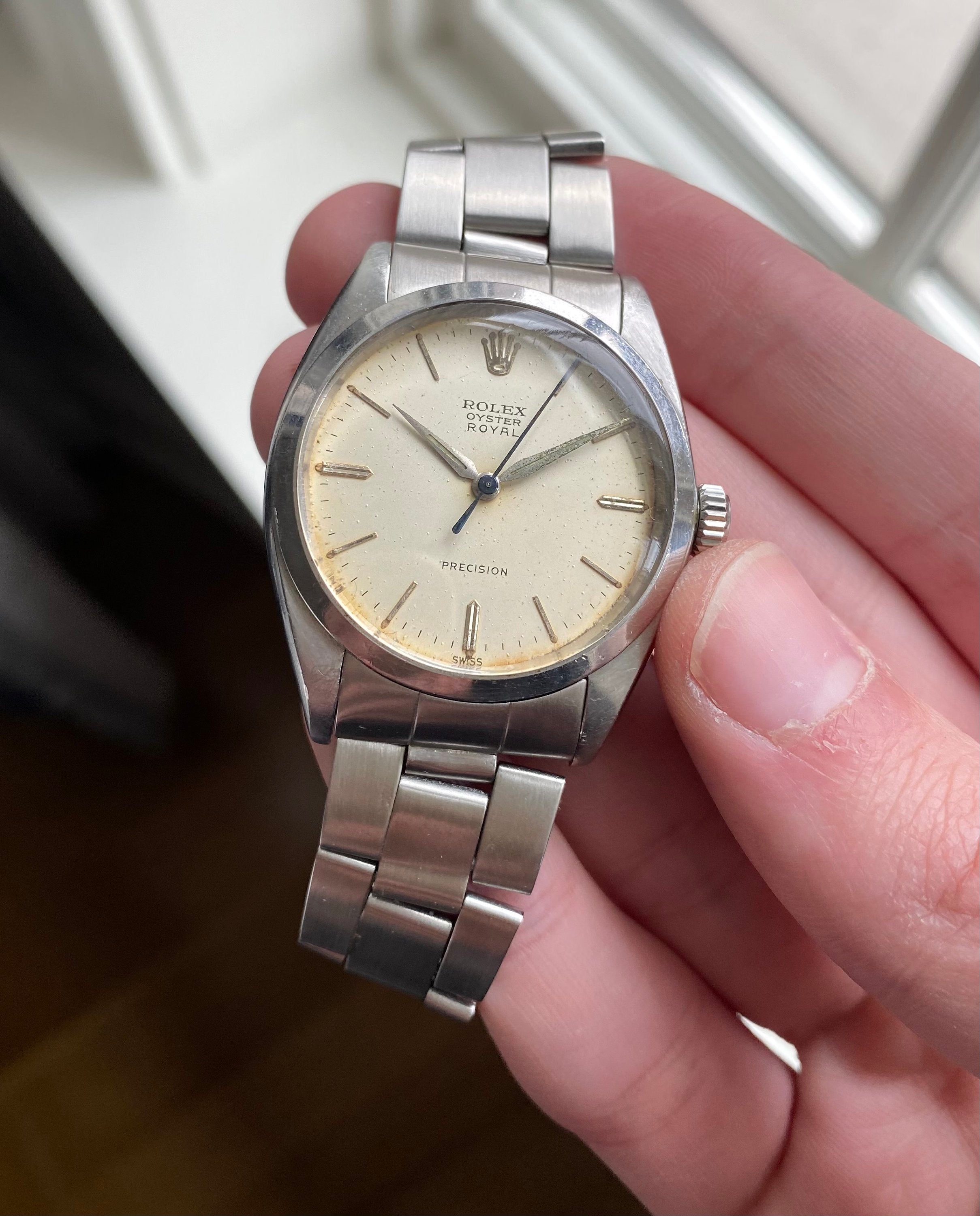 Vintage Rolex Oysterroyal Ref 6427 Manual Wind Cream Dial Serviced Watch