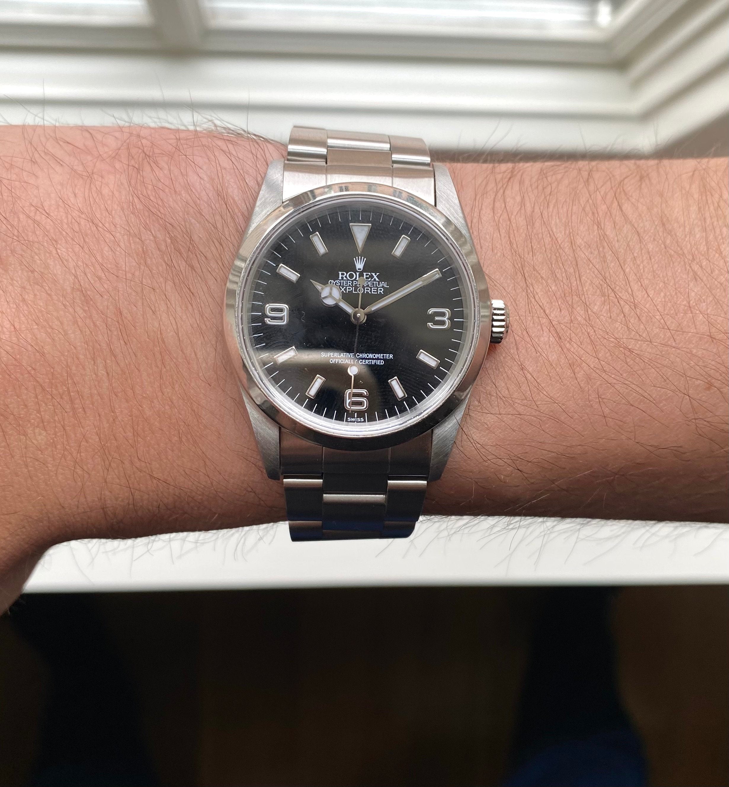 Rolex Explorer Reference 14270 2000s Black Dial 36mm Watch