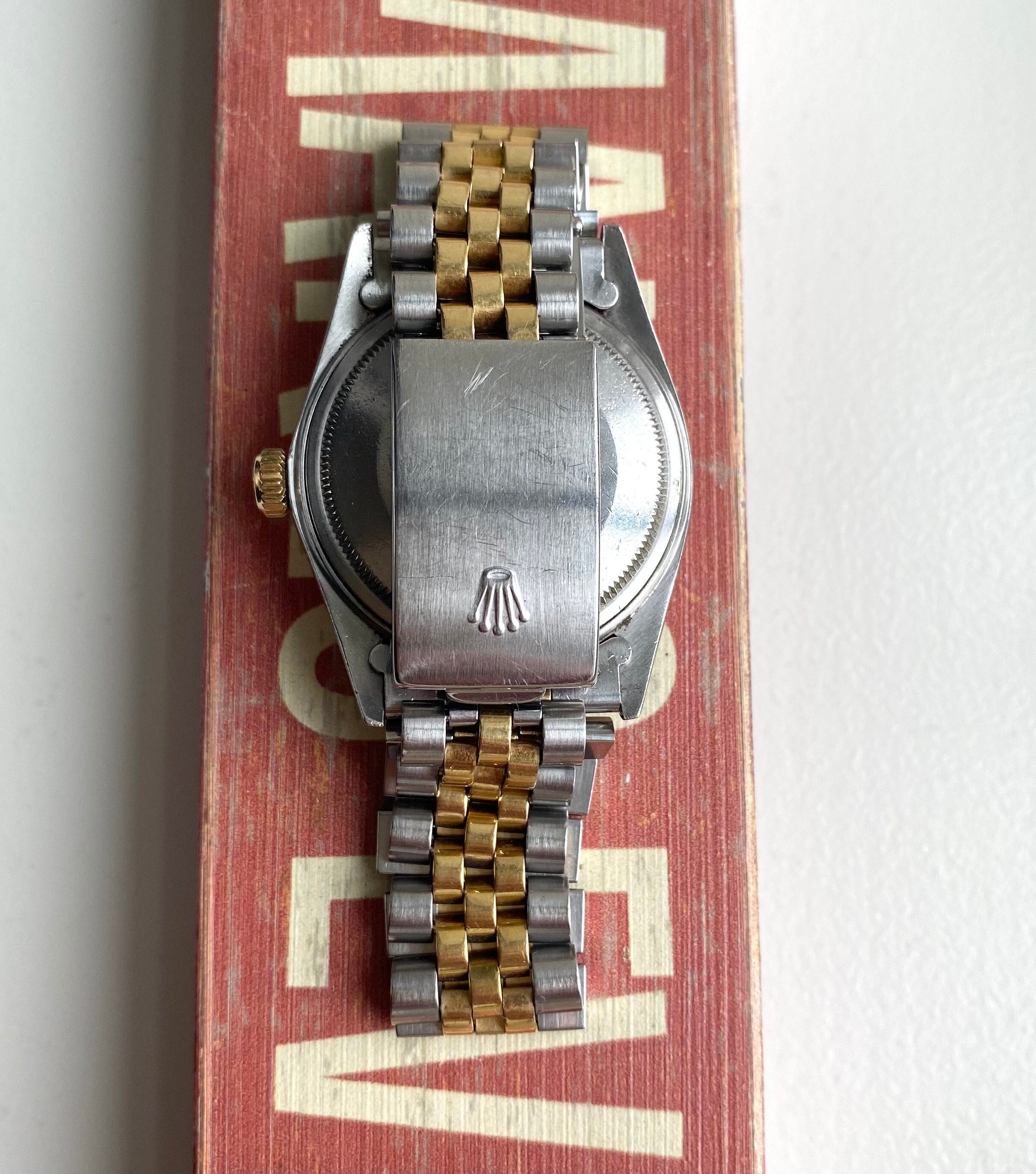 Rolex Datejust 80s Ref 16013 Automatic Gold Two Tone Champagne Dial 36mm Watch