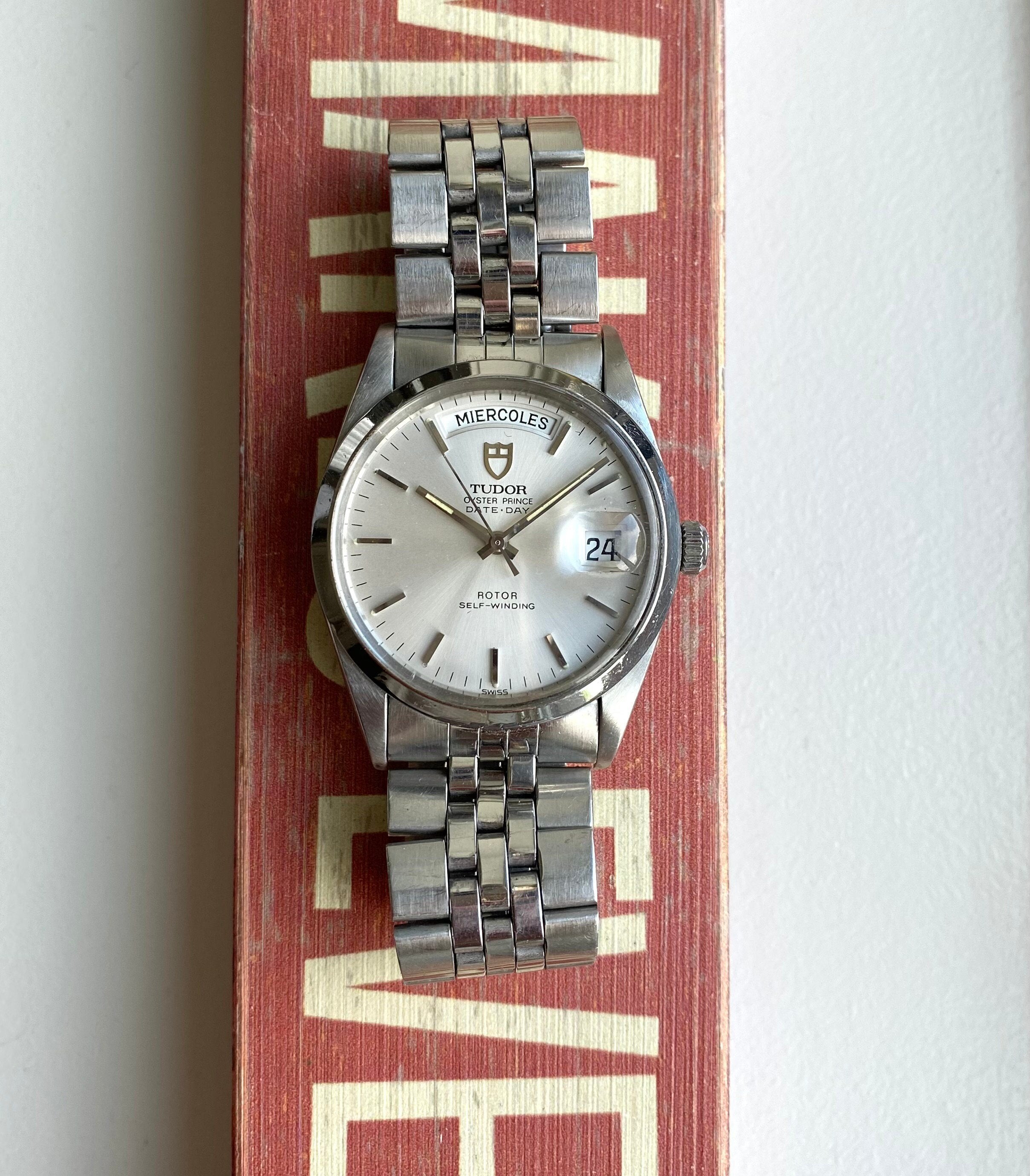 Tudor Oyster Prince Dateday 94710 Automatic Silver Dial Double Quickset Steel 36mm Watch