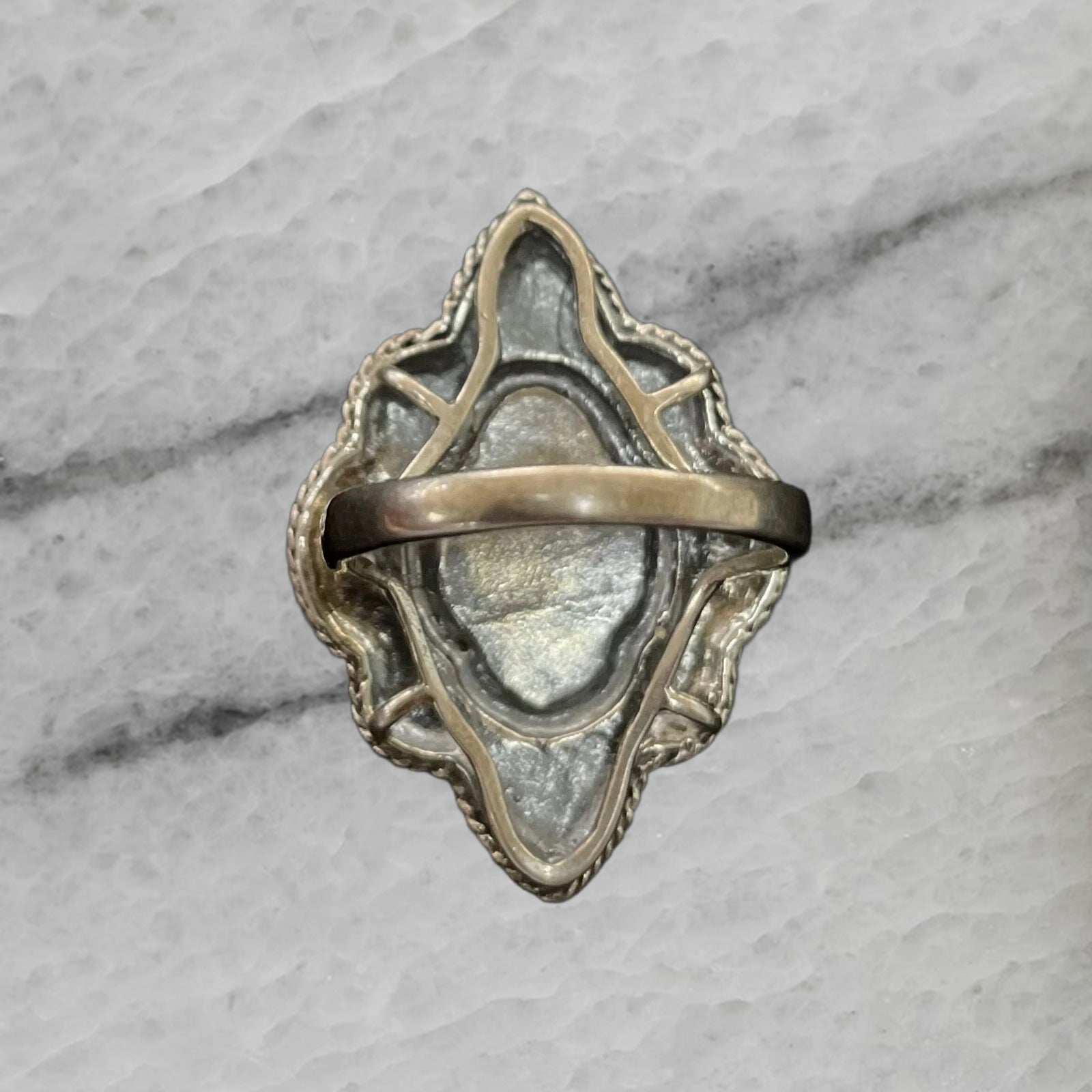 Jny Vintage Sterling Silver Turquoise Ring Size 7.25