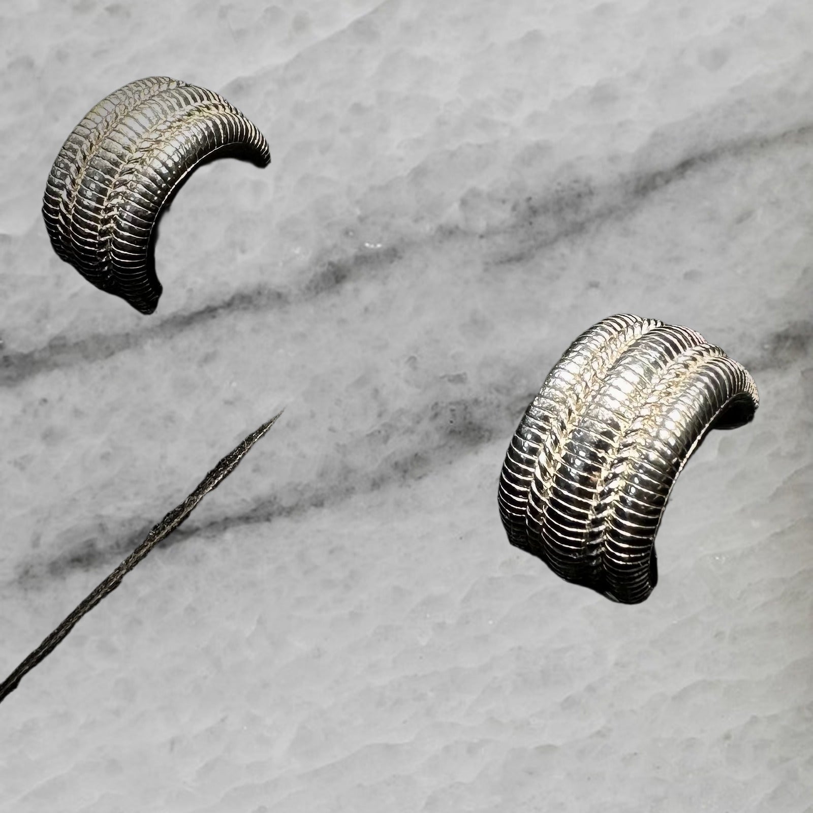 Judith Ripka Sterling Silver Wide Cable Half Hoop Earrings