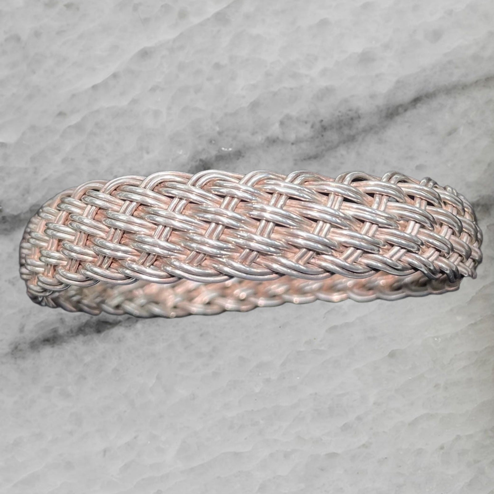 Nine West Sterling Silver Woven Bracelet