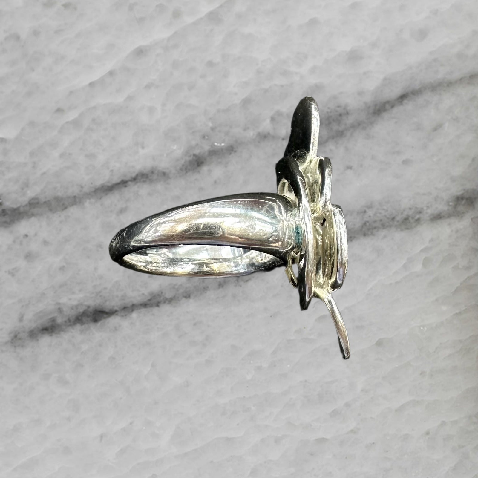 RLM Studios Robert Lee Morris Vintage Sterling Silver Modernist Abstract Ring 6