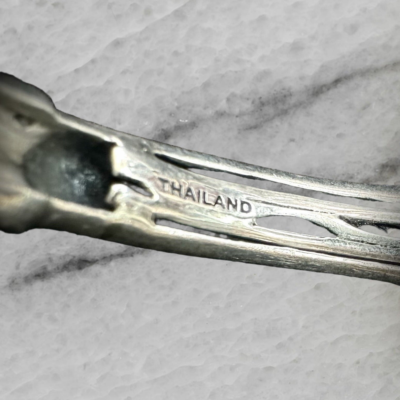 Thailand Sterling Silver Marcasite Cuff Bracelet Bangle 6 75