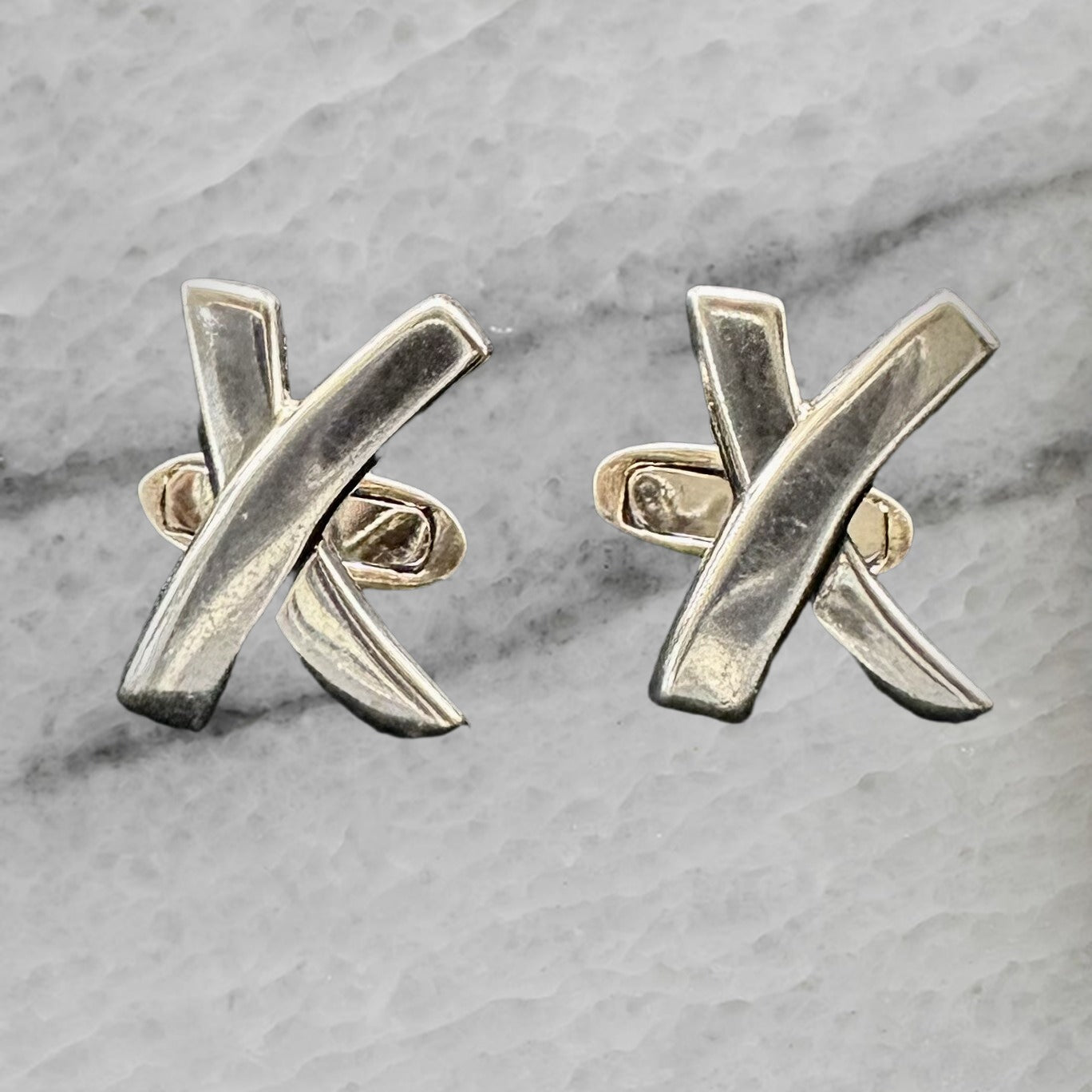 Tiffany Co Paloma Picasso x Cross Sterling Silver Cufflinks