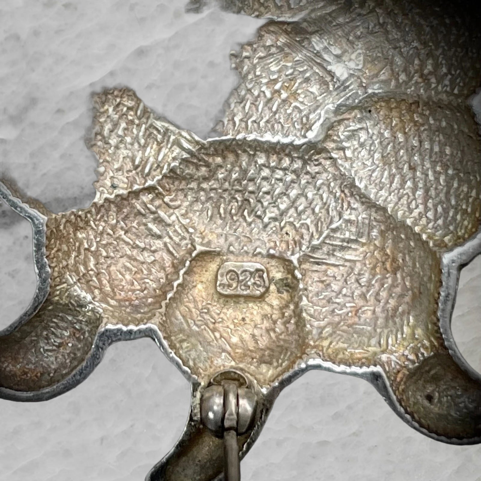 Vintage Sterling Silver Turtle Pin Brooch