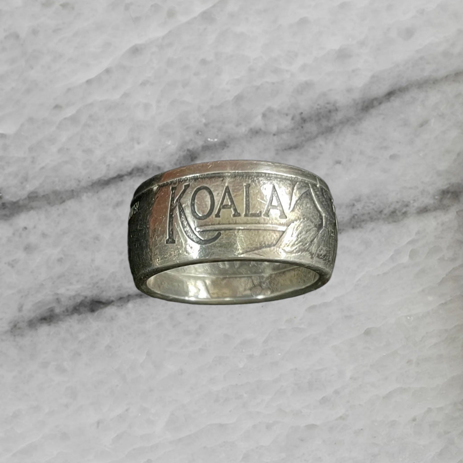 2022 Australian Koala 999 Pure Silver Coin Ring Size 10