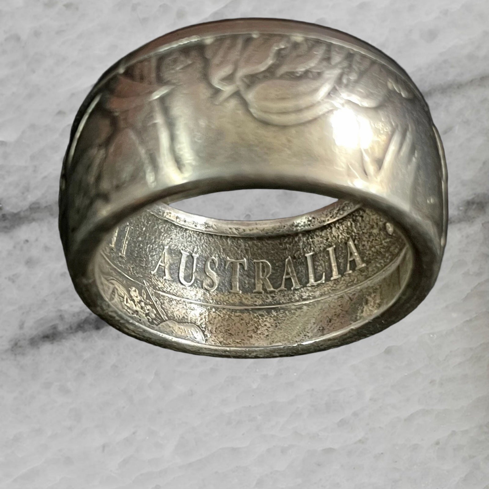 2022 Australian Koala 999 Pure Silver Coin Ring Size 10