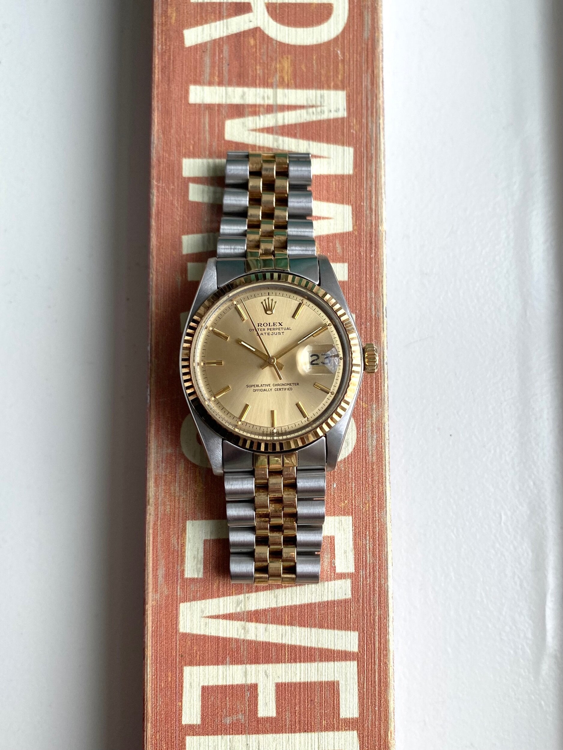 Rolex Datejust 1601 two tone w/ bracelet 1970s