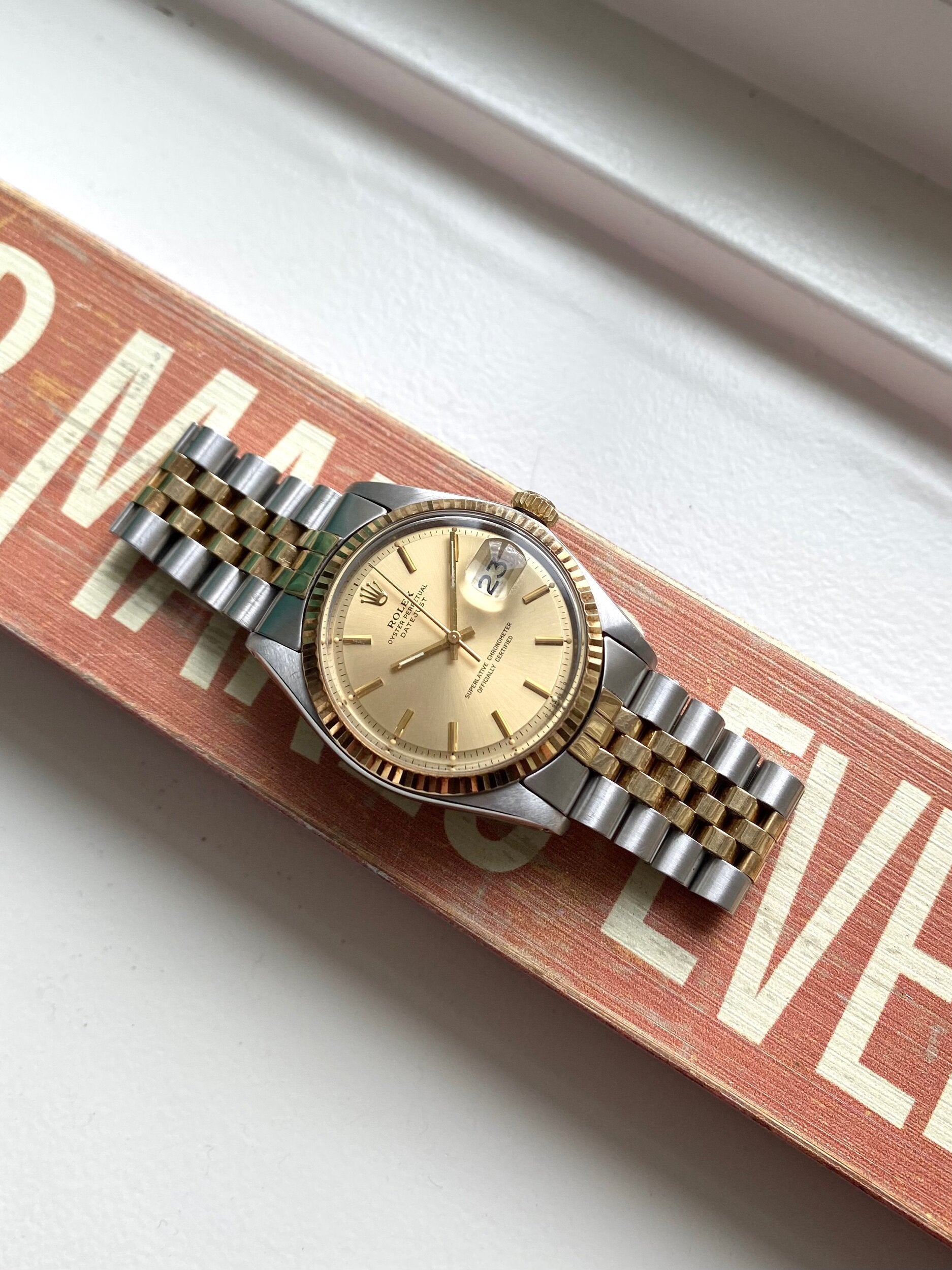 Rolex Datejust 1601 two tone w/ bracelet 1970s