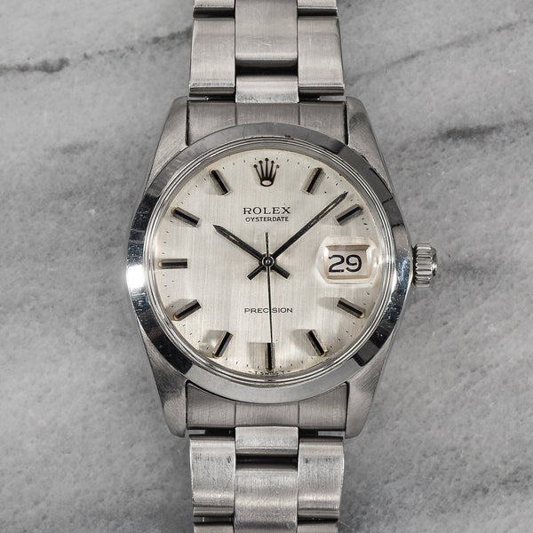 ROLEX ストラップ付きディスプレイスタンド Rolex Oysterdate Precision 6694 – Vertical Stripe Dial