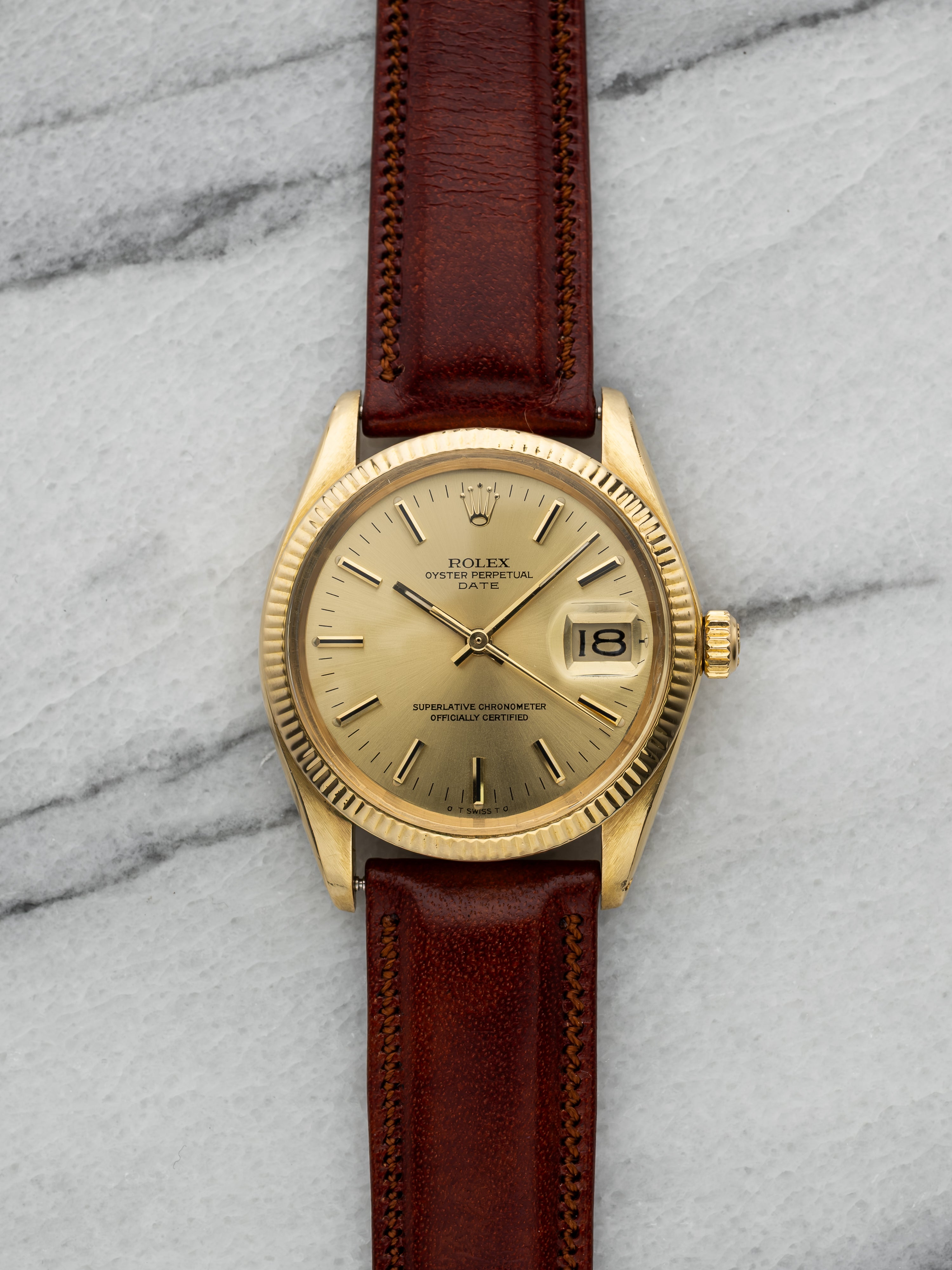 1974 Rolex Oyster Perpetual Date 1503 - 18K Yellow Gold
