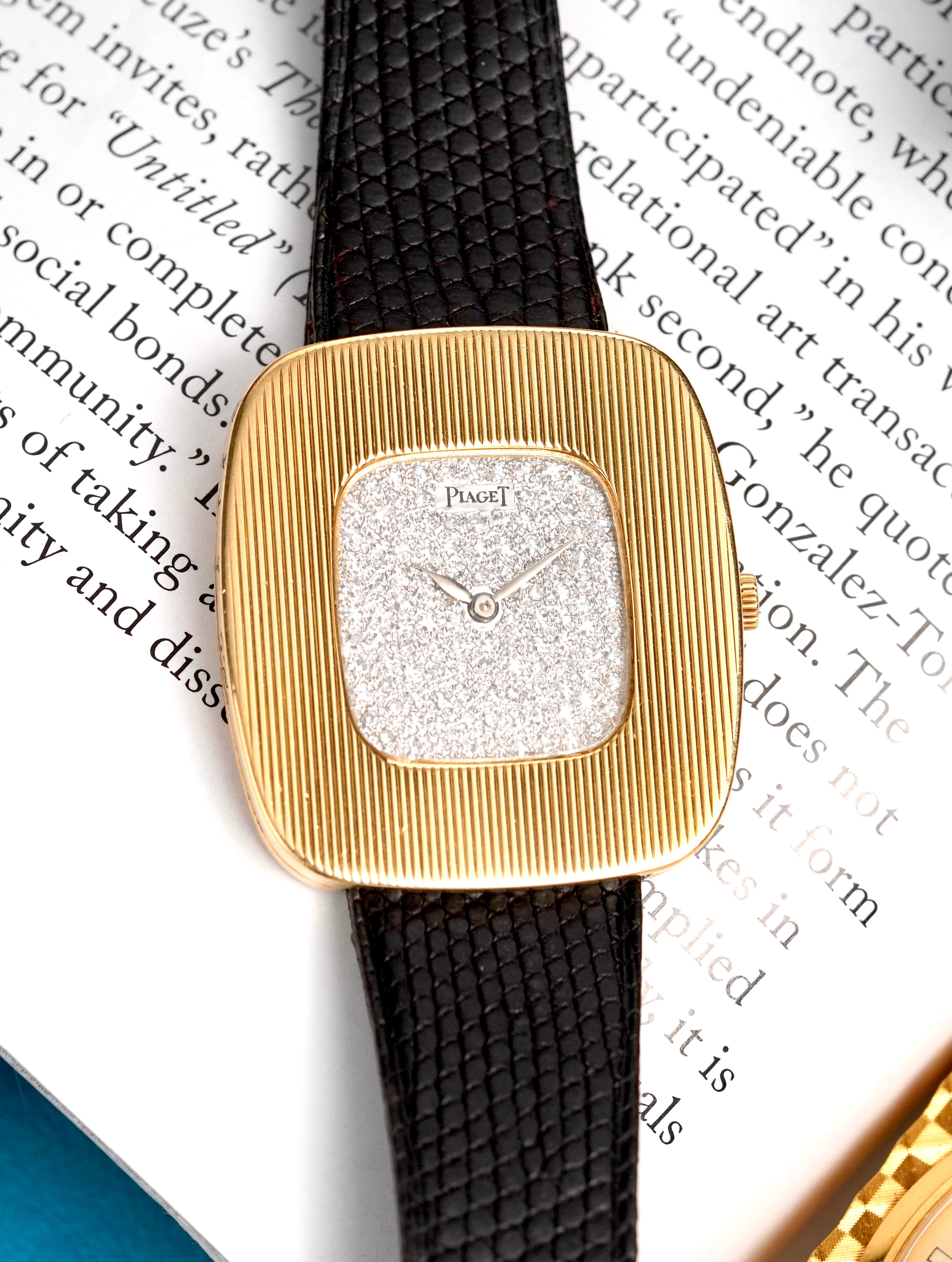 Piaget 18K Yellow Gold - Diamond Pave Dial.