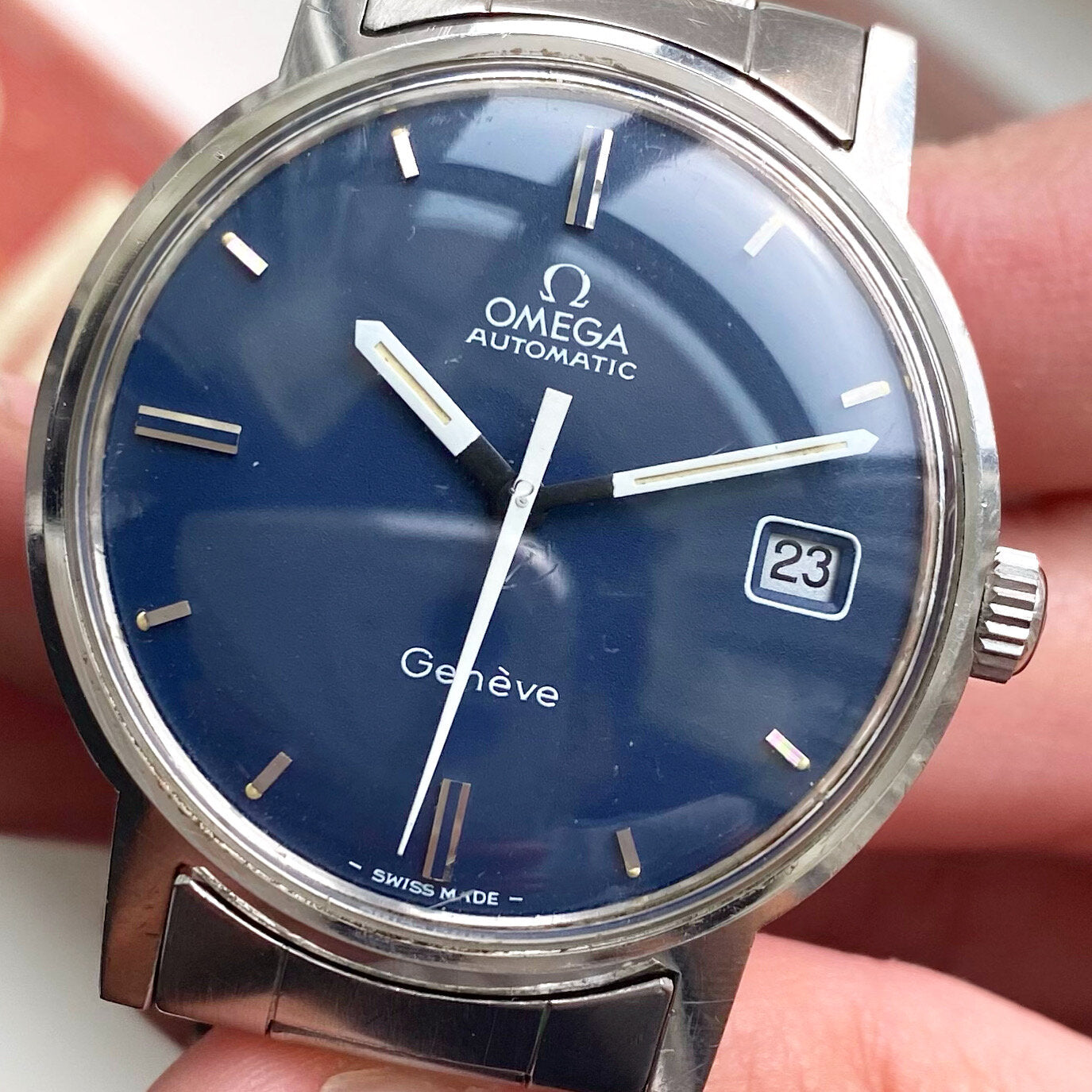 Omega Geneve — Matte Blue Dial