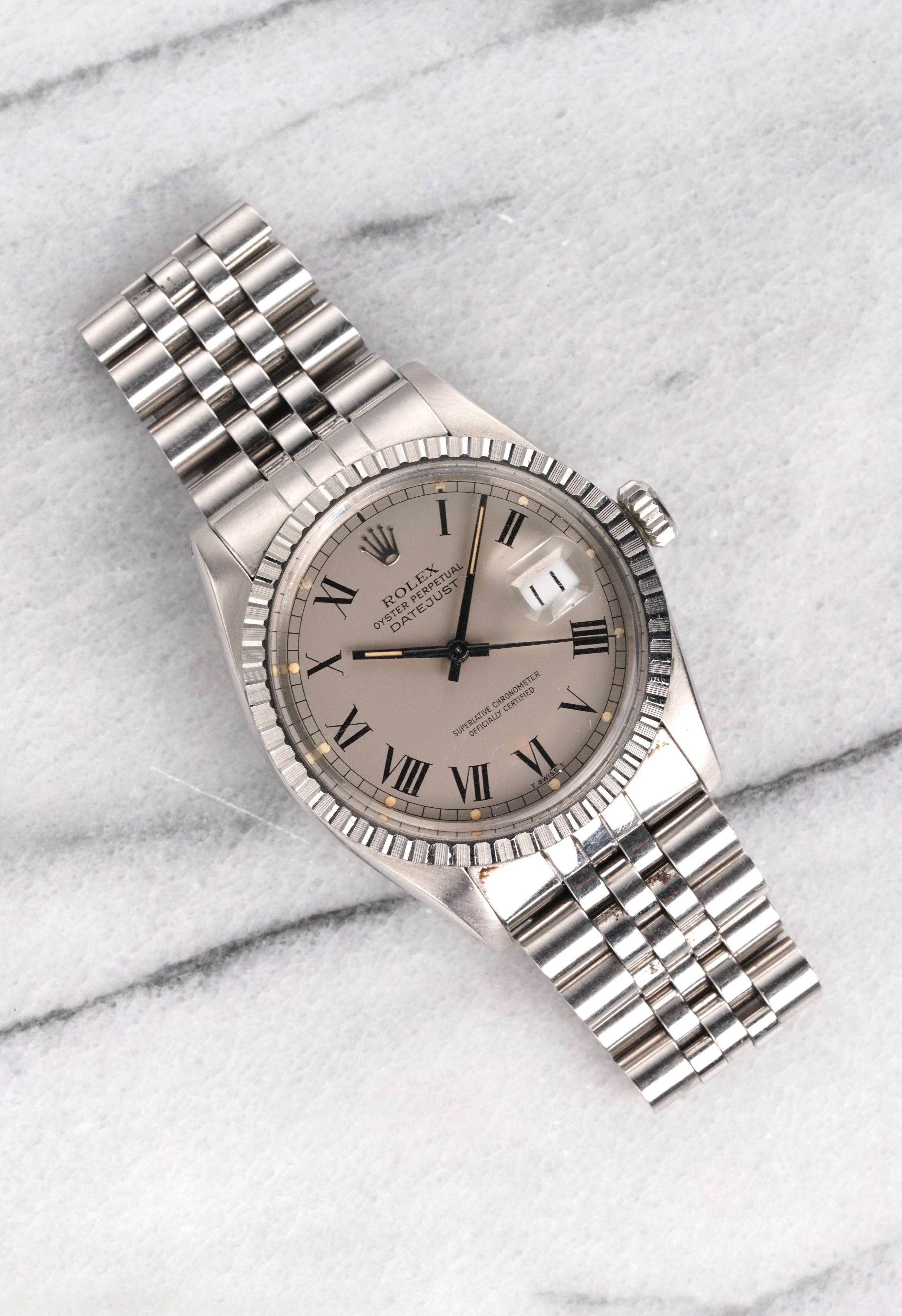 Rolex Datejust 16030 - Taupe Buckley Dial.