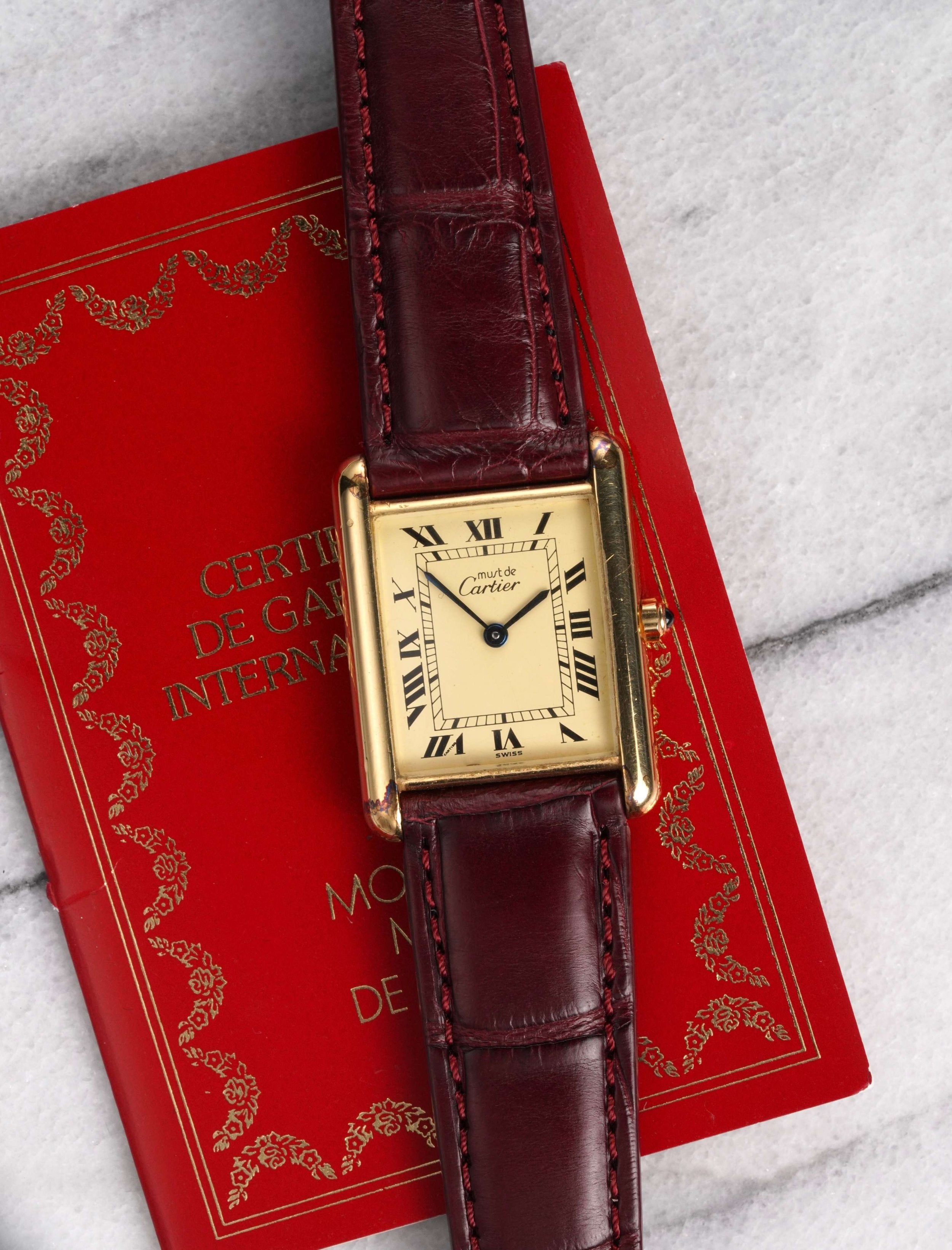 Cartier Tank - Lemon Dial w/ Papers