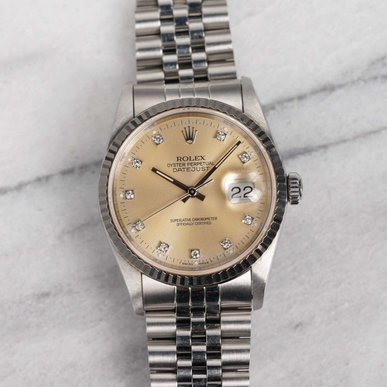 Rolex Datejust 16234 - Patina Diamond Dial