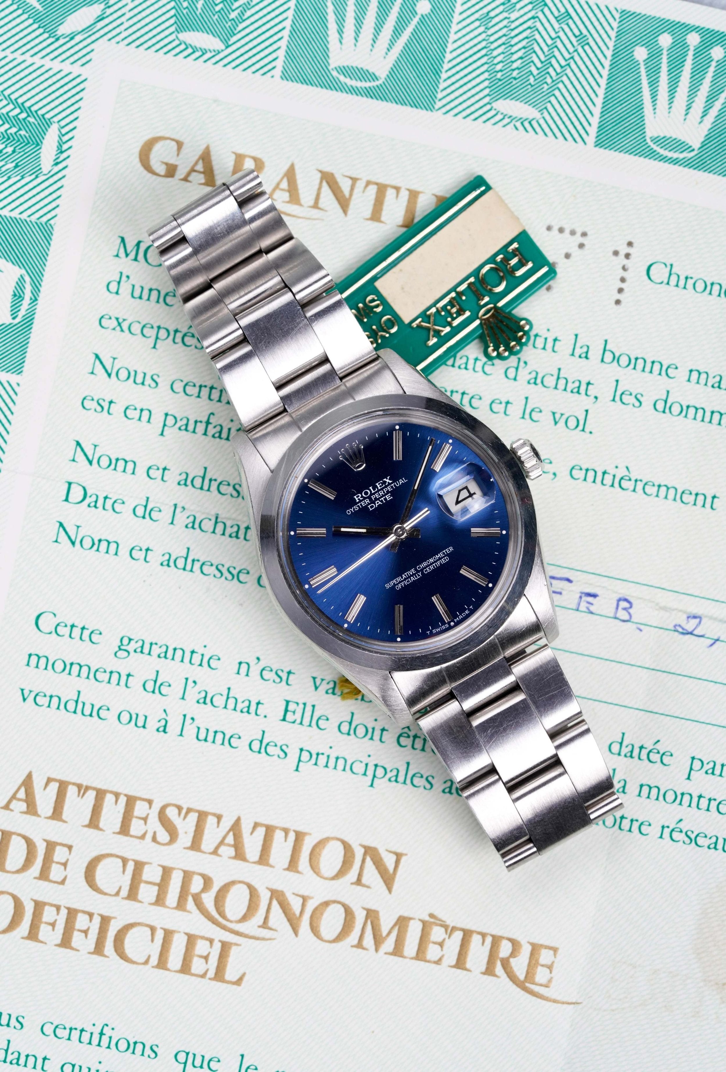 Rolex OP 15000 - Blue Dial w/ Papers