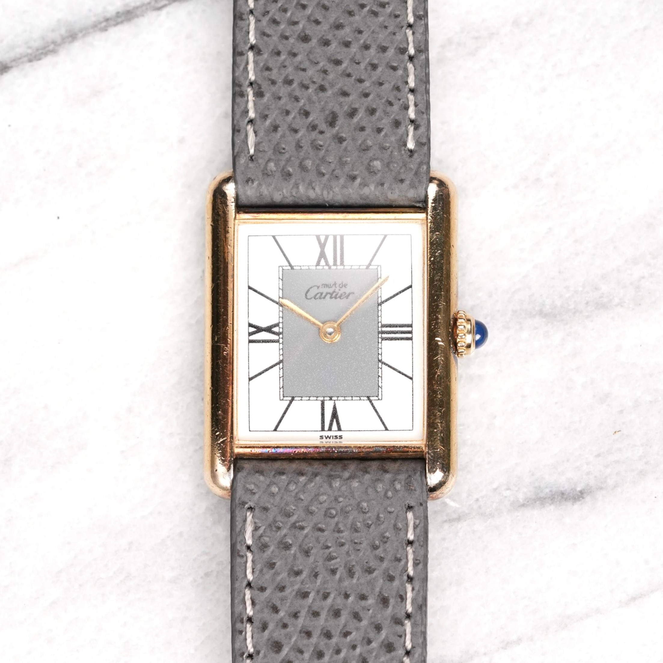 Cartier Tank - Two Tone Grey Dial.