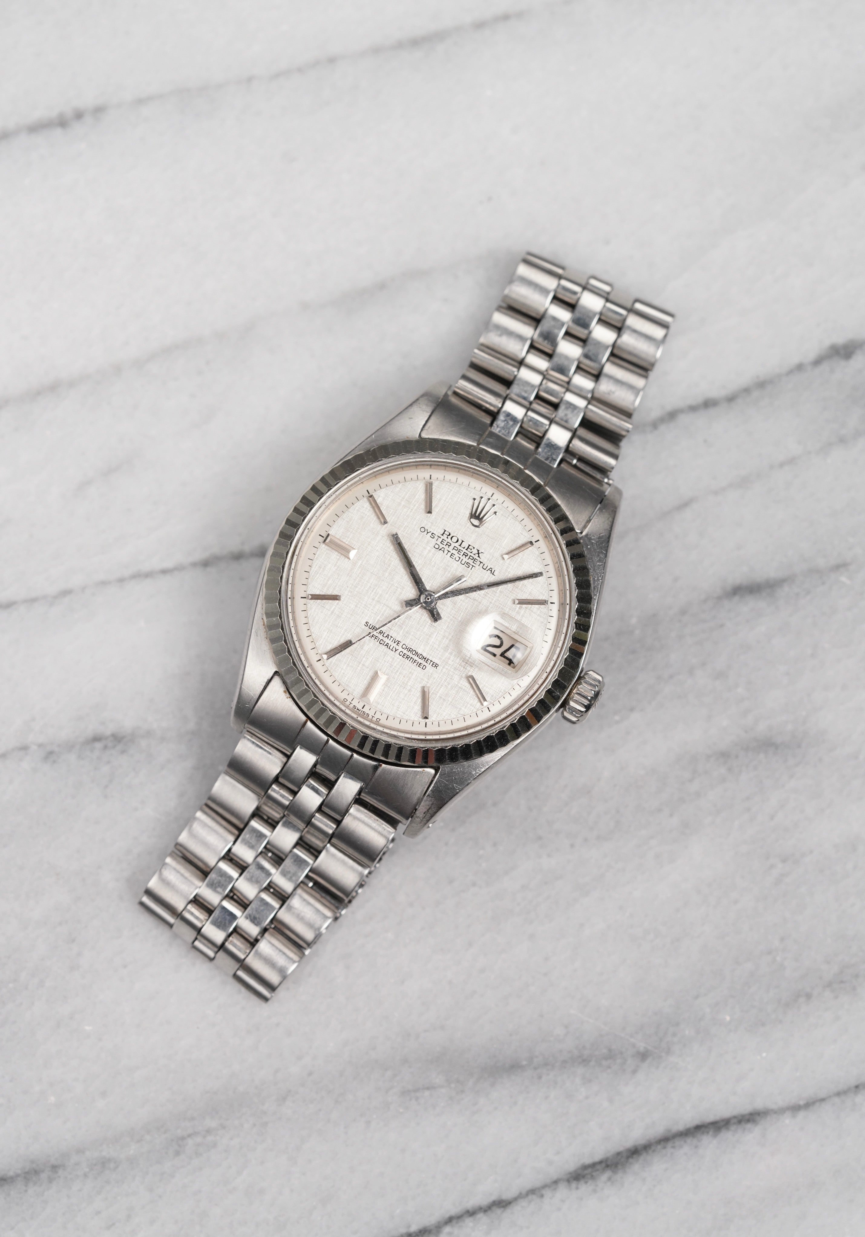 Rolex Datejust 1601 - Silver Linen Sigma Dial