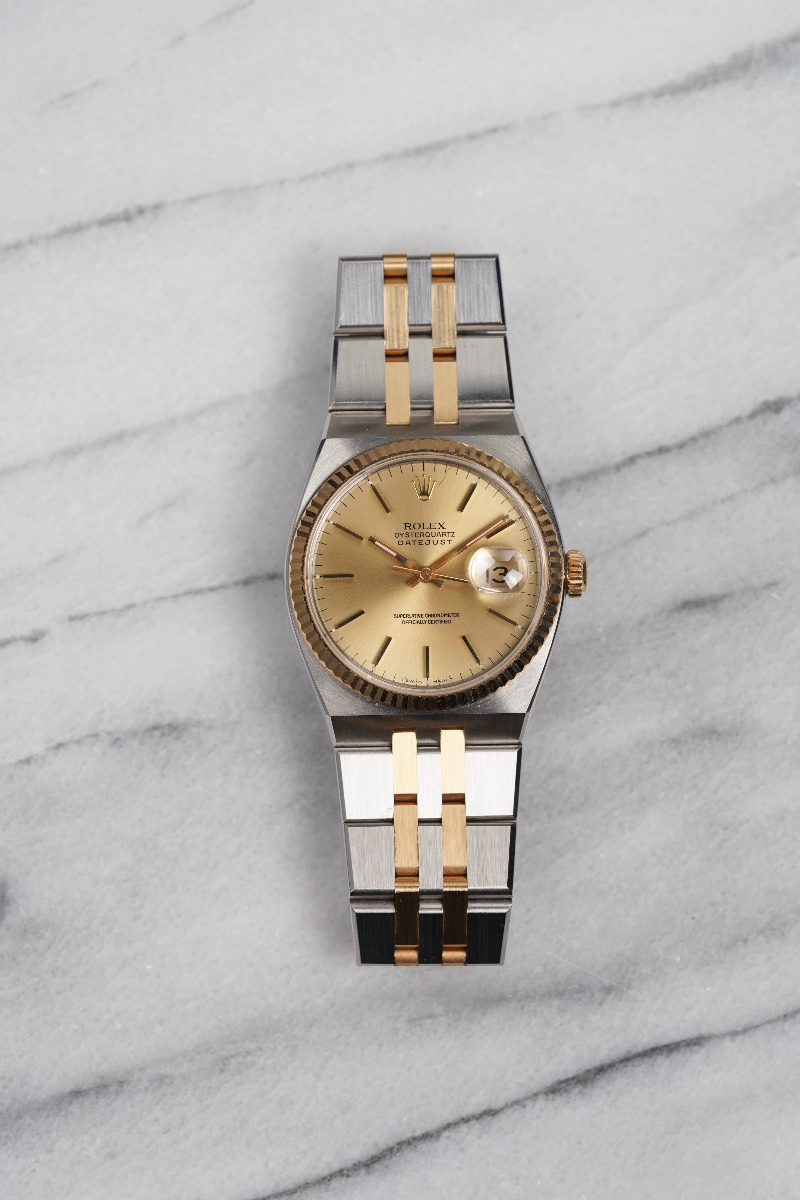Unpolished Rolex Datejust Oysterquartz - 17013