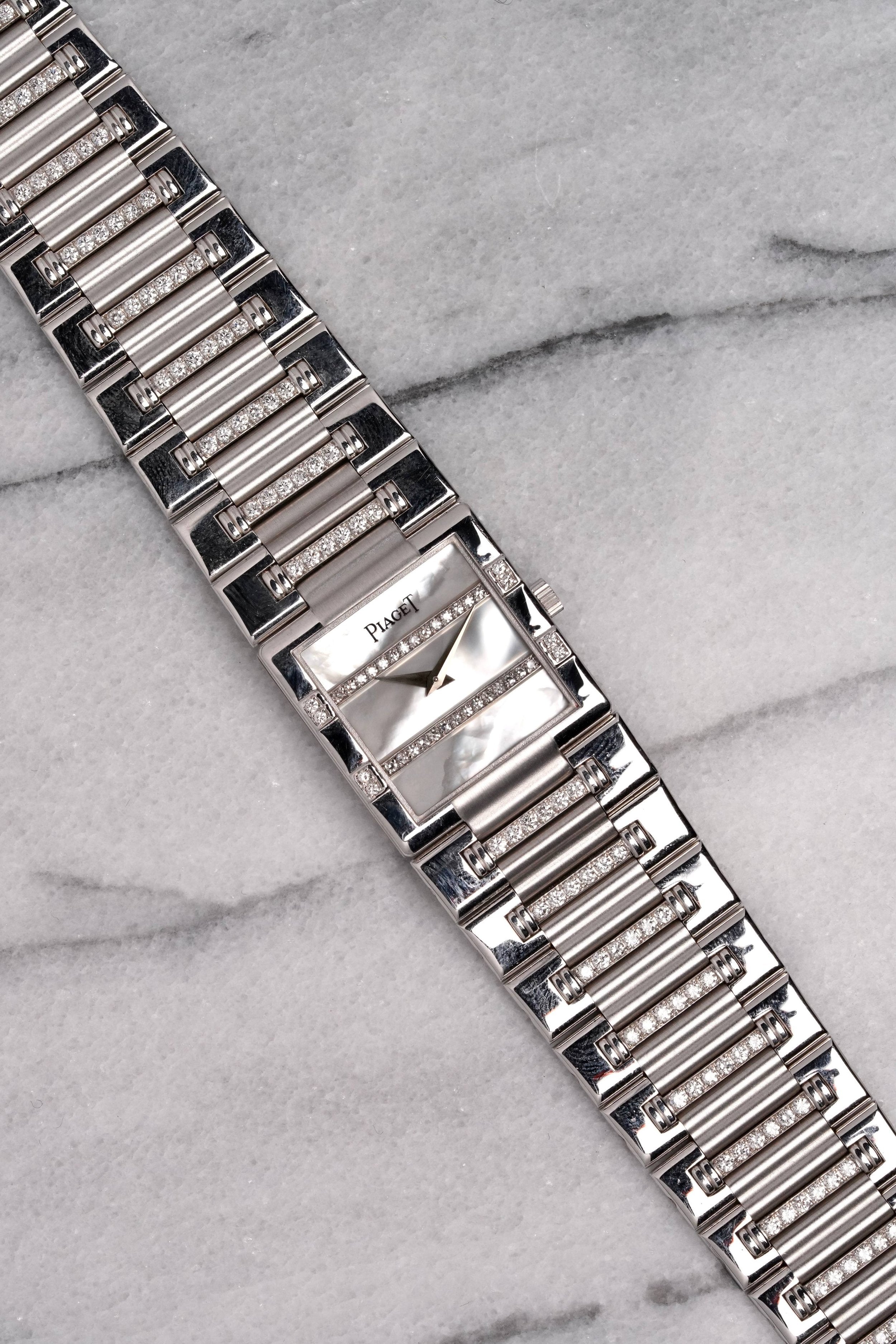 Piaget 18K White Gold - MOP & Diamond Dial.